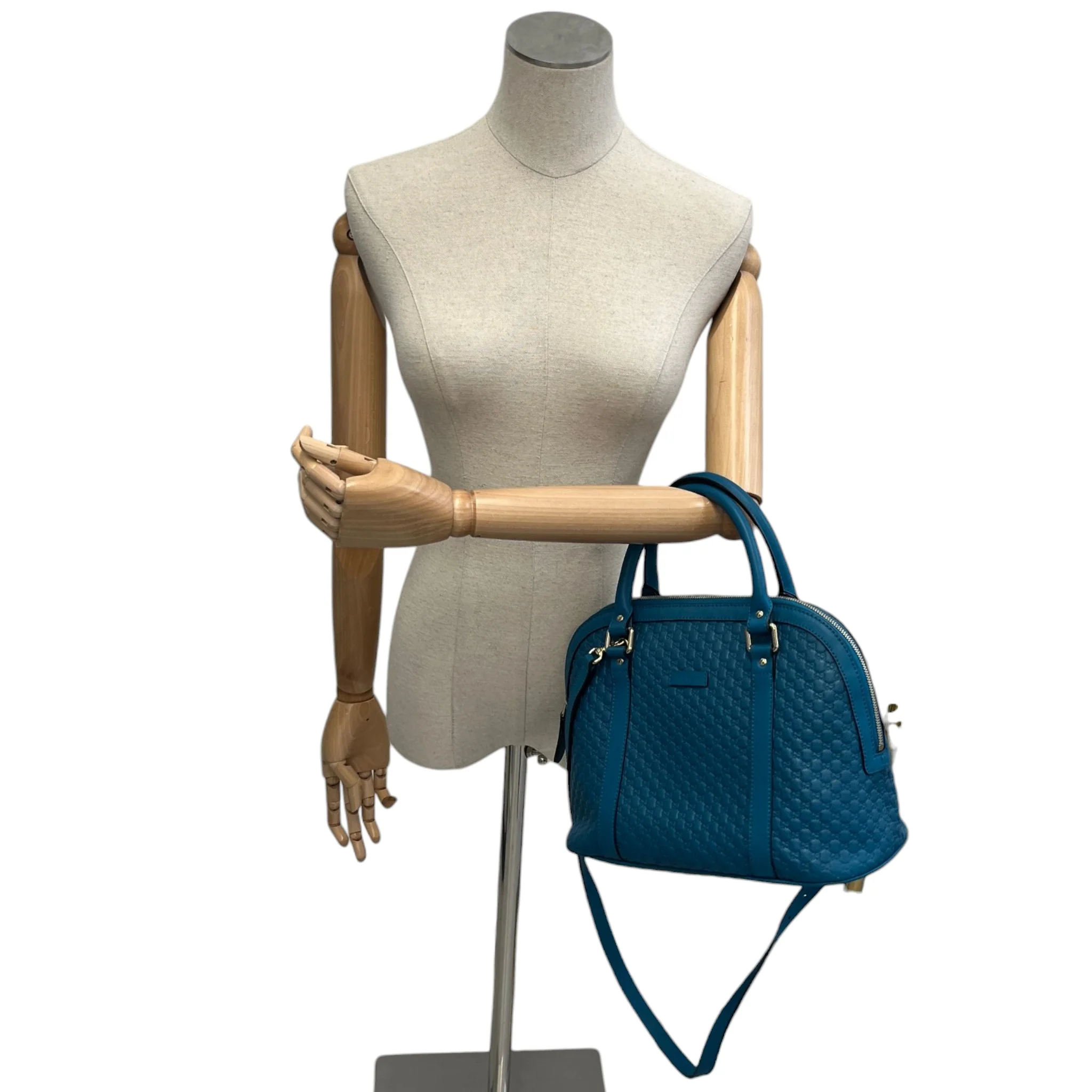Women's Guccissima Dome Medium Bag Blue - Image 2