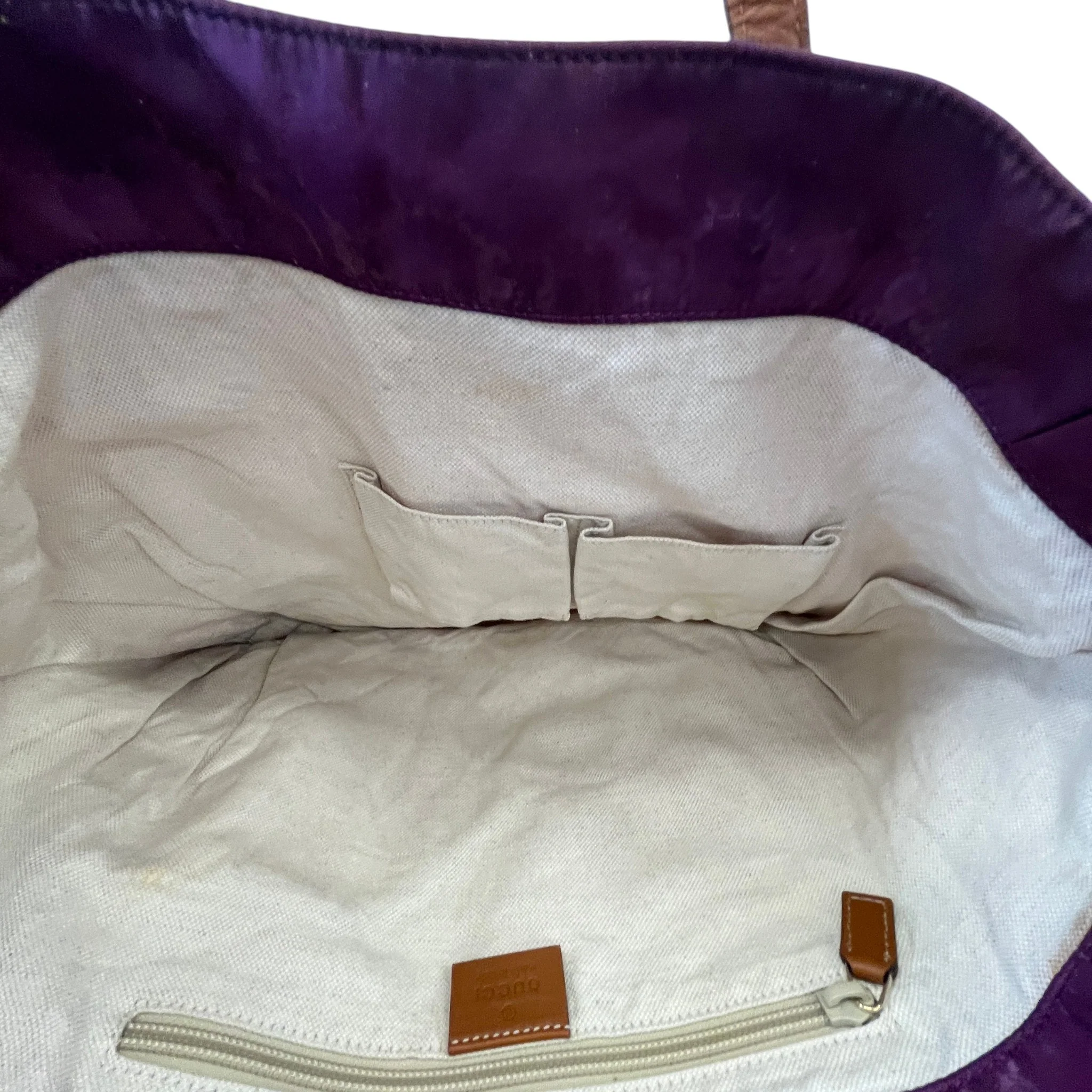 Women's Guccissima Shopper Tote Bag Purple - Image 11
