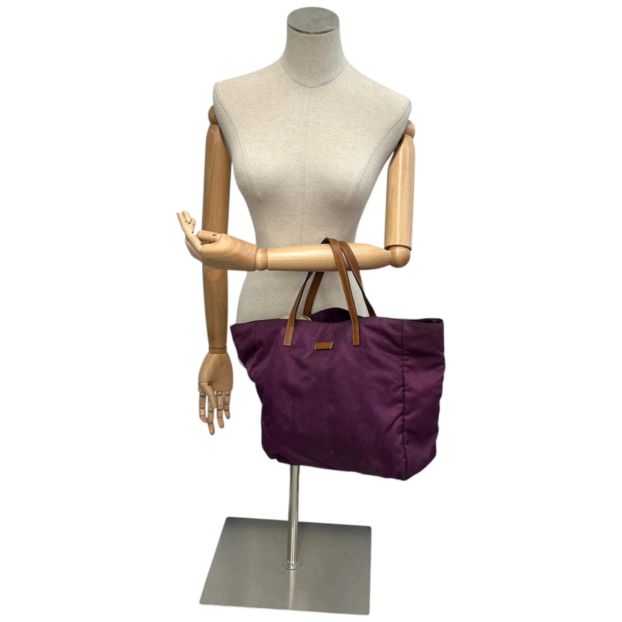 Women's Guccissima Shopper Tote Bag Purple - Image 2
