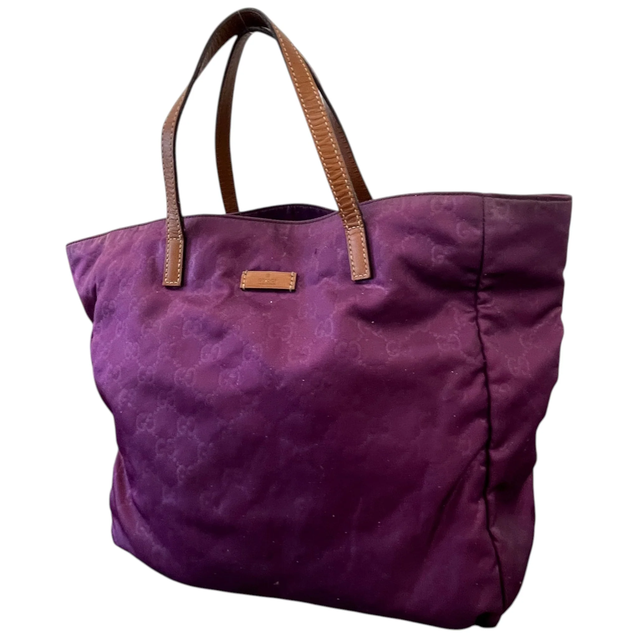 Women's Guccissima Shopper Tote Bag Purple - Image 4