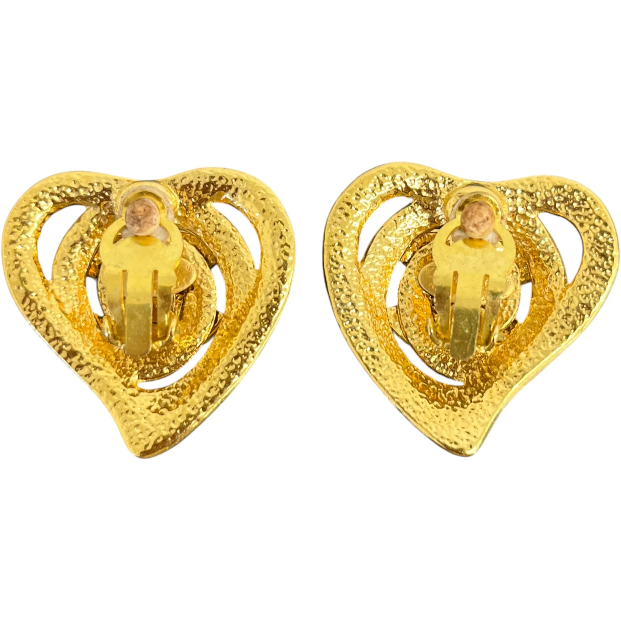 Women's Heart Cc Logo Earrings Gold - Image 2