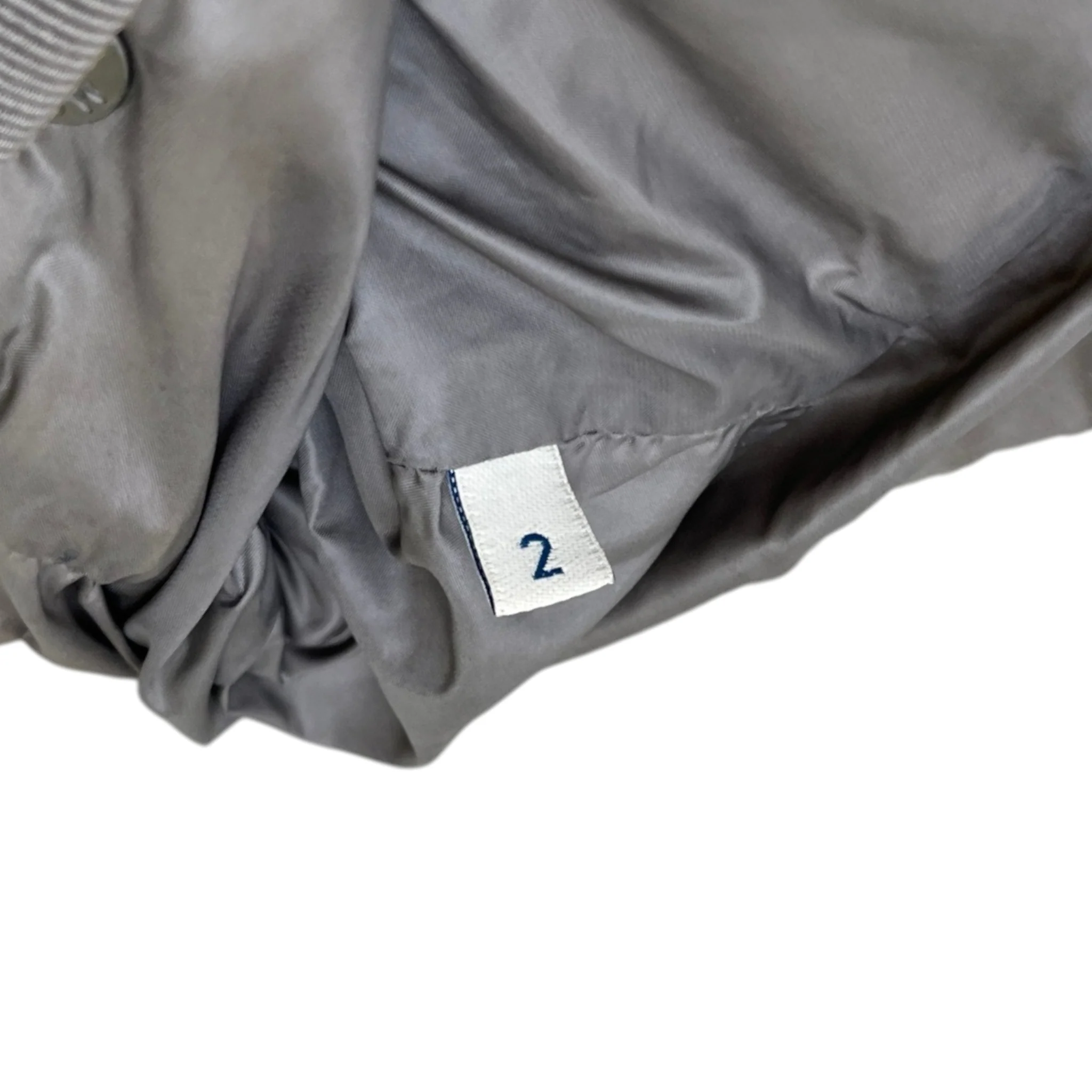Women's Hermifur Long Down Jacket Grey Size 2 / UK 12 - Image 6
