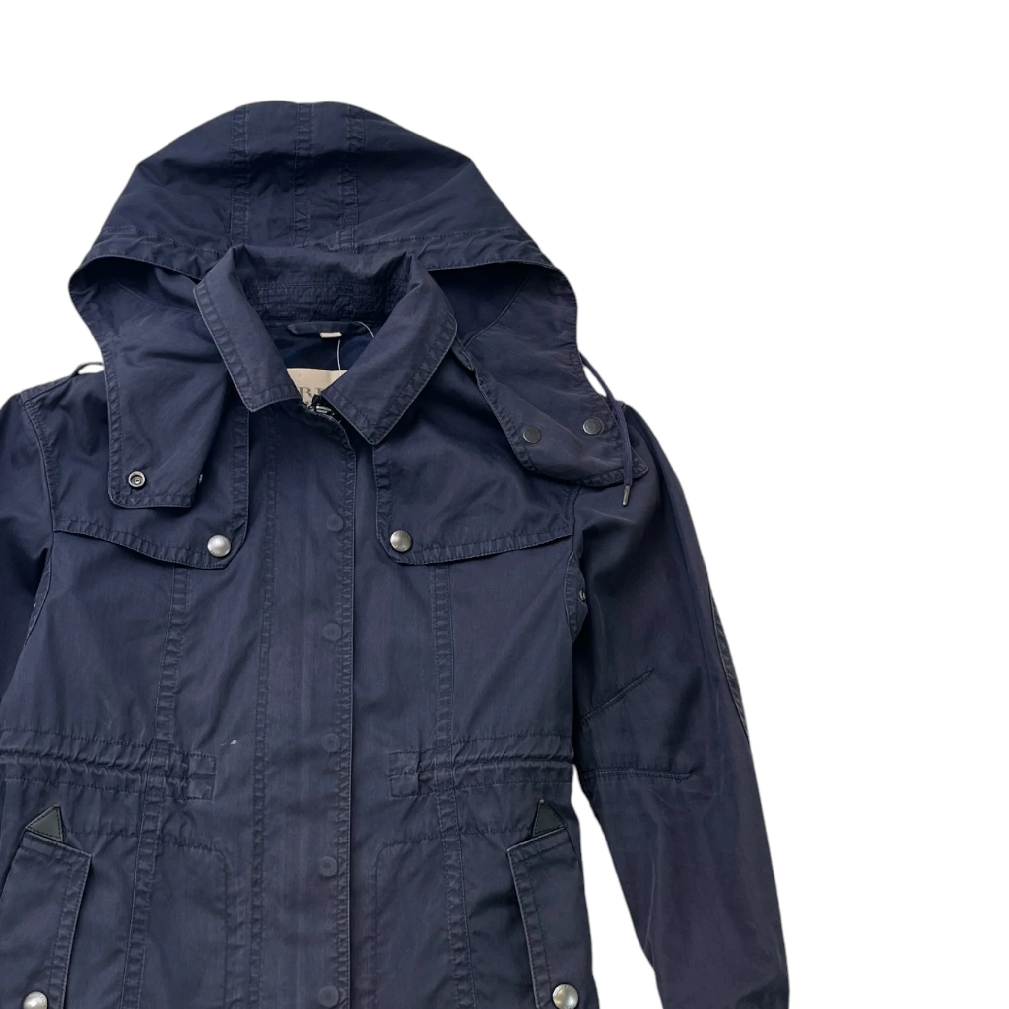 Women's Hooded Trench Jacket Navy Size IT 38 / UK 6 - Image 3