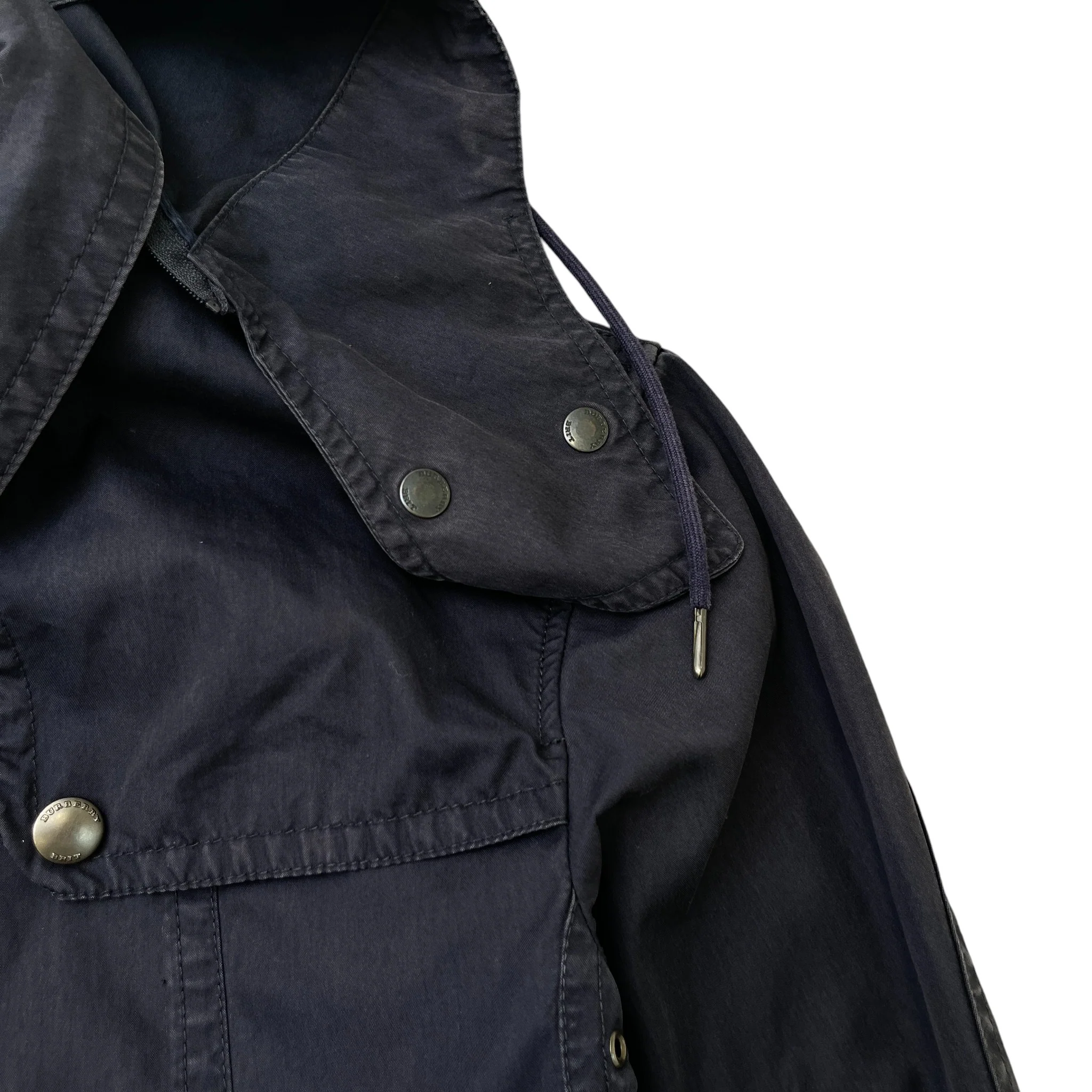 Women's Hooded Trench Jacket Navy Size IT 38 / UK 6 - Image 5