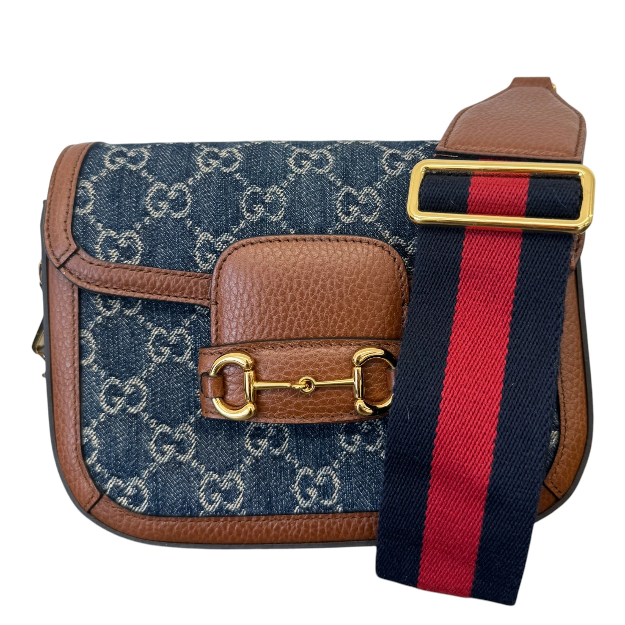 Women's Horsebit 1955 Small Shoulder Bag Brown