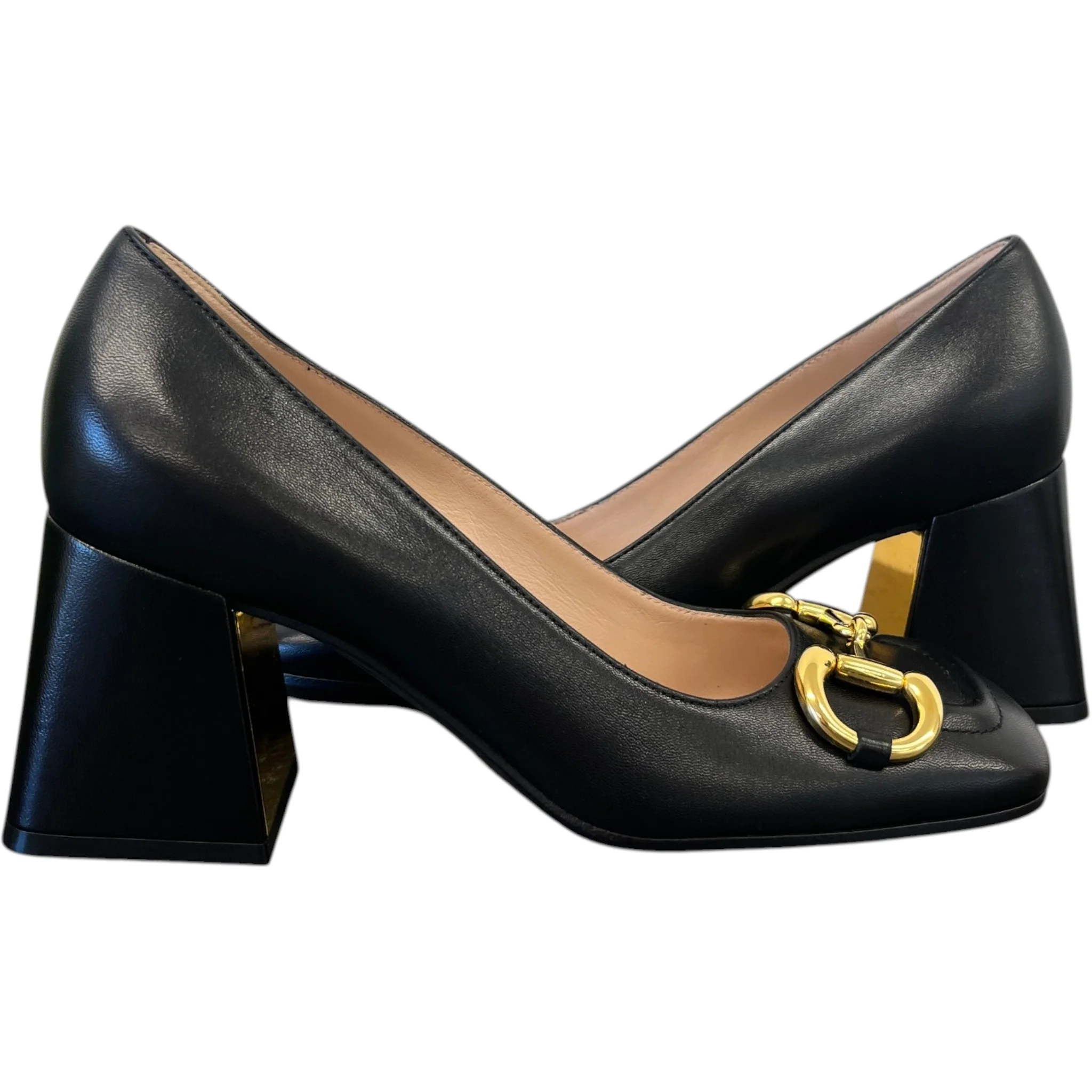 Women's Horsebit Pumps Heels Black Size EU 35.5 / UK 2.5 - Image 3