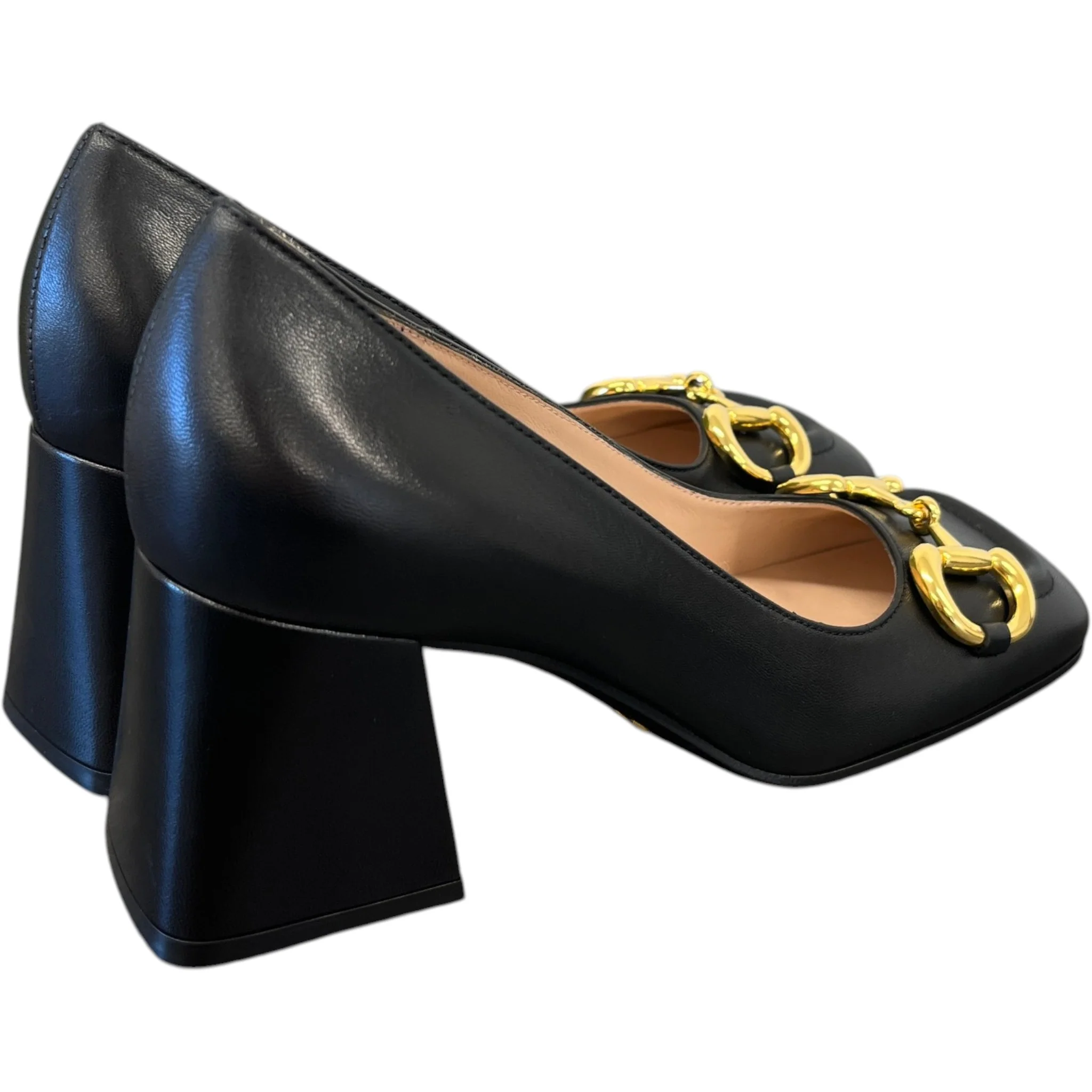 Women's Horsebit Pumps Heels Black Size EU 35.5 / UK 2.5 - Image 8