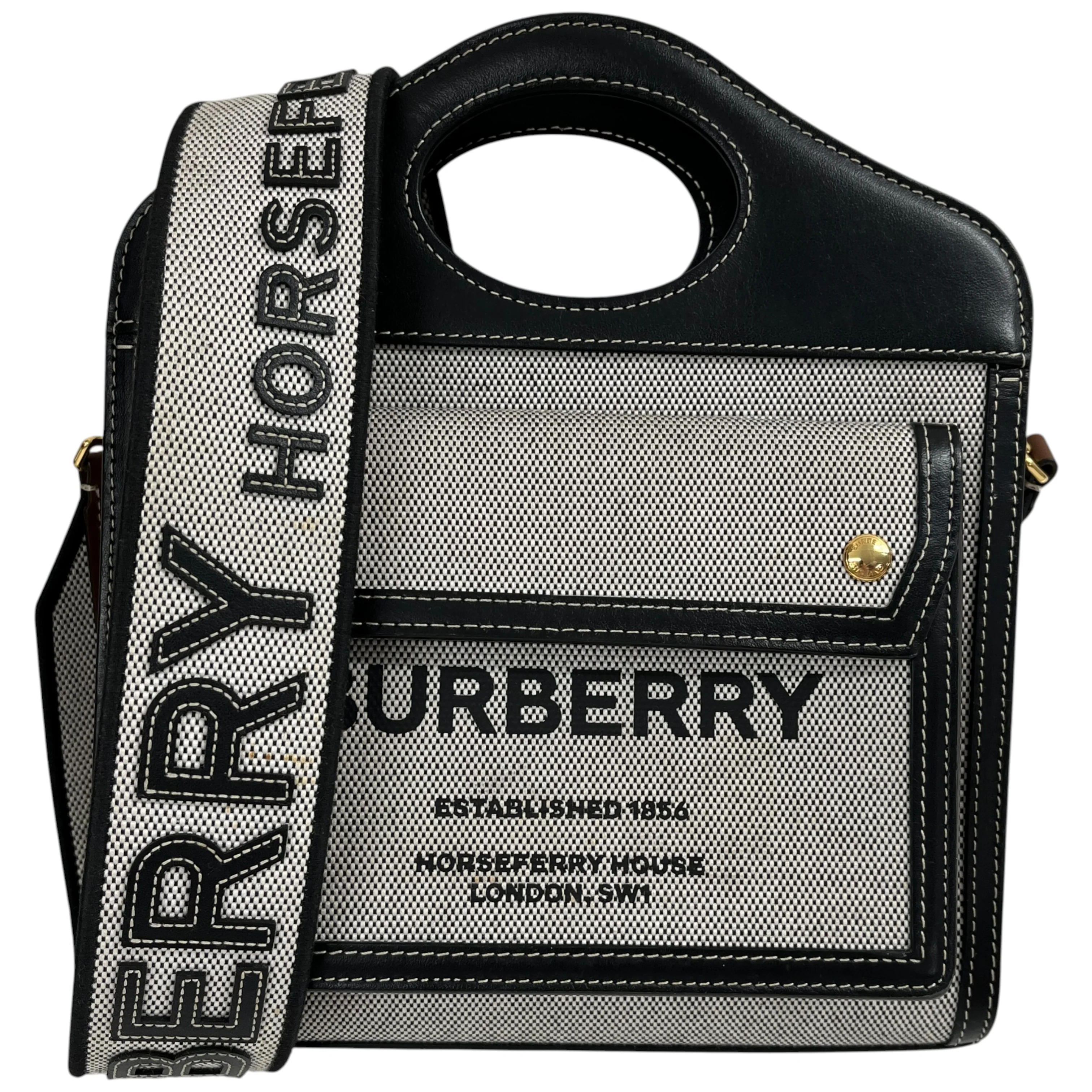 Women's Horseferry Motif Mini Pocket Bag Grey