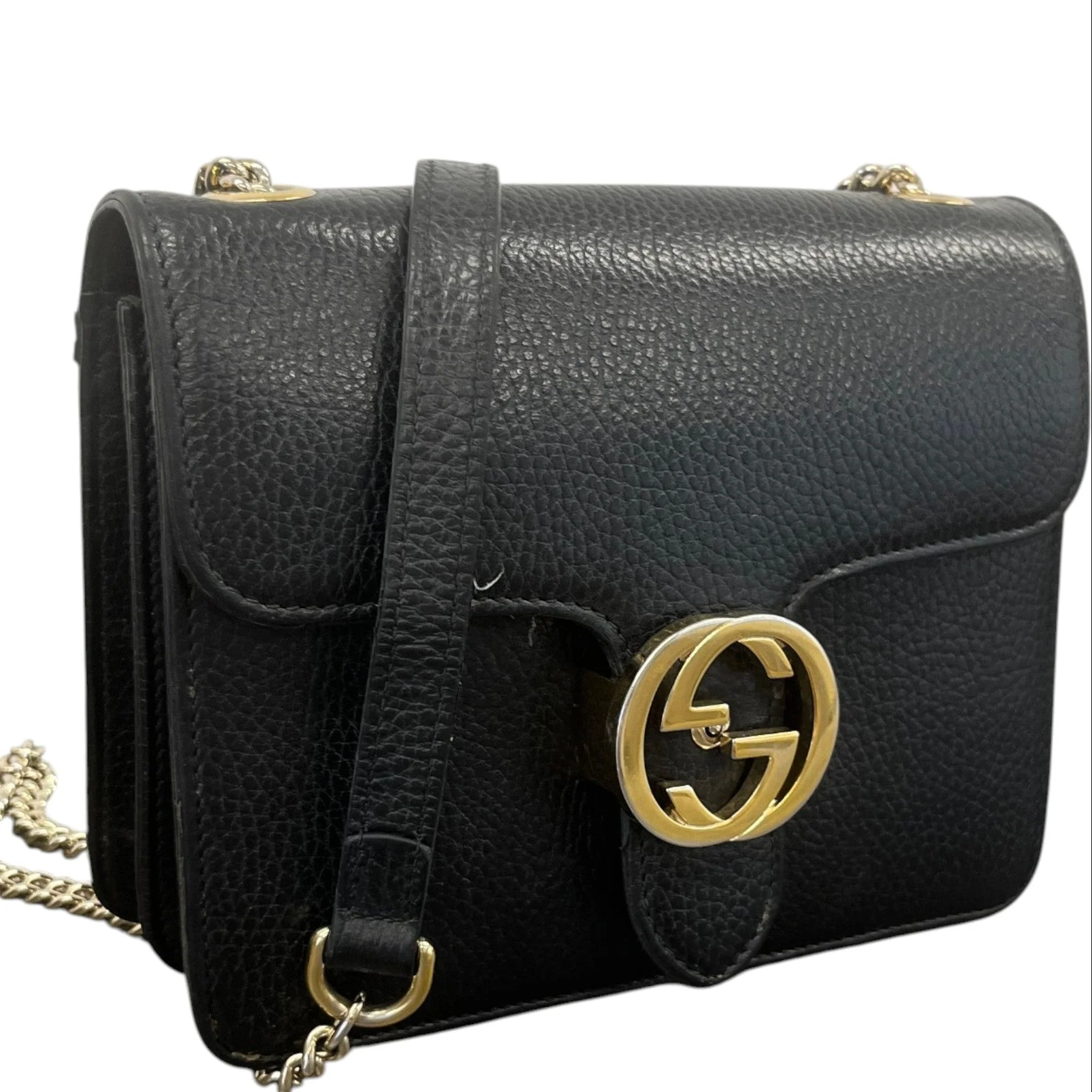 Women's Interlocking G Bag Black - Image 5