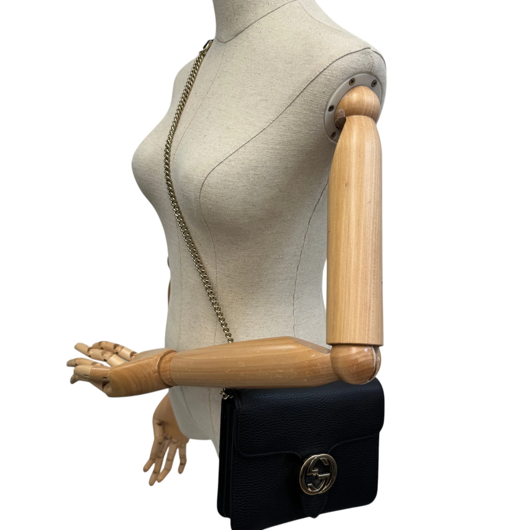 Women's Interlocking G Bag Black - Image 2