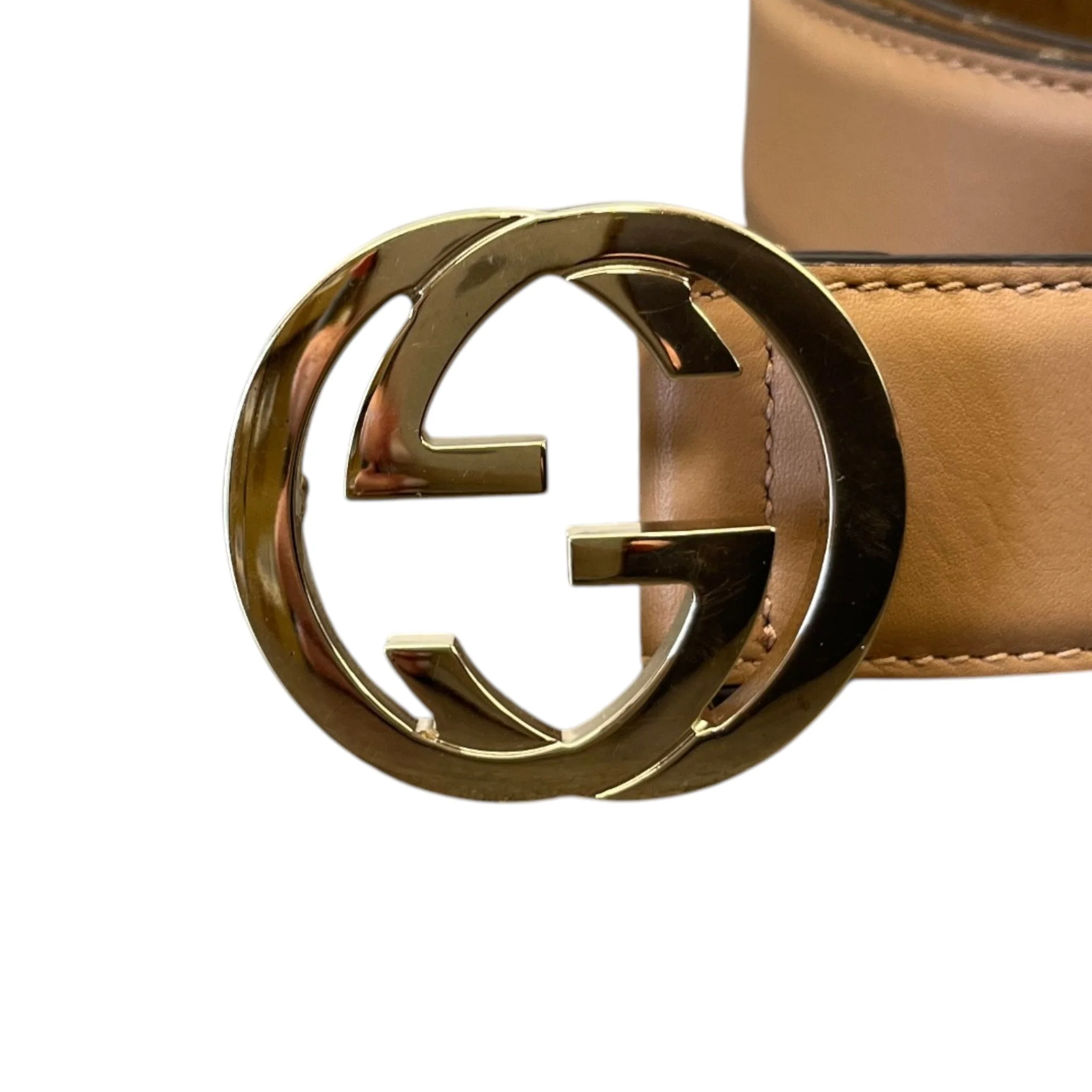 Women's Interlocking G Belt Beige Size 85CM / UK 10 - Image 5