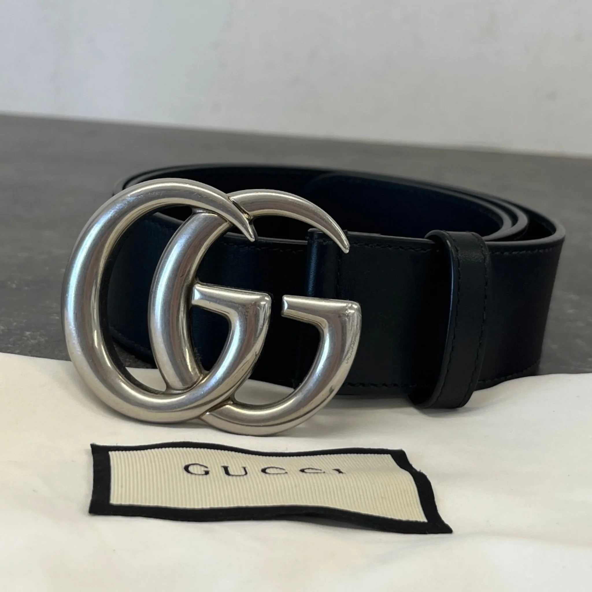 Women's Interlocking G Belt Black Size 85CM / UK 10 - Image 8