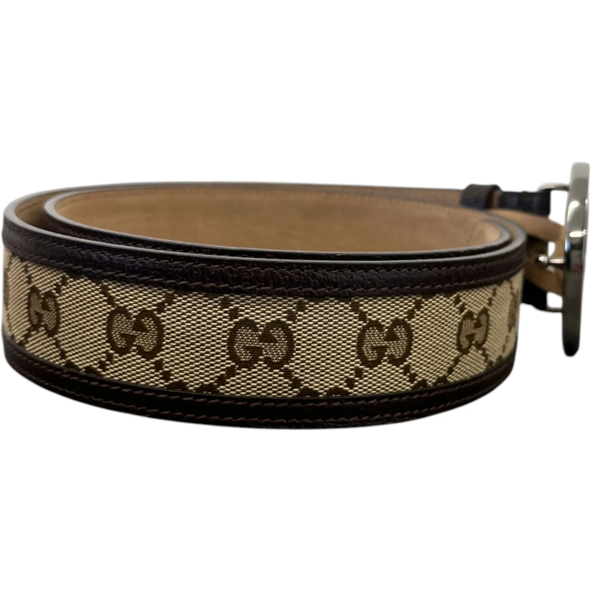 Women's Interlocking G Belt Brown Size 85CM / UK 10 - Image 3
