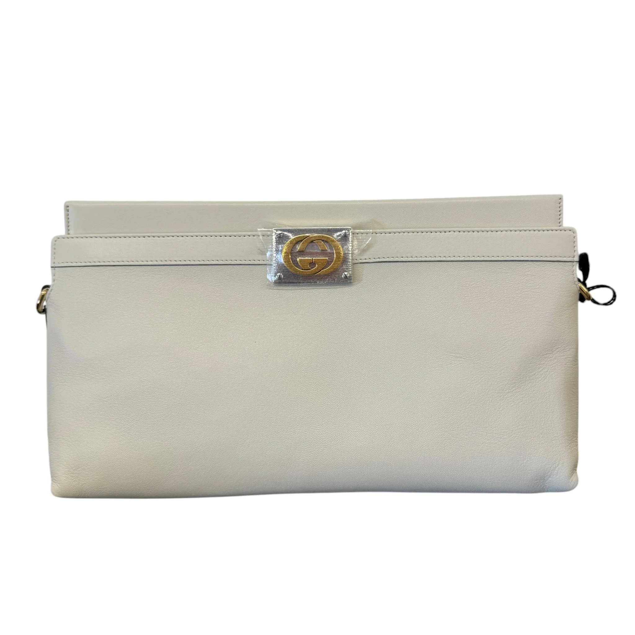 Women's Interlocking G Clutch Cream