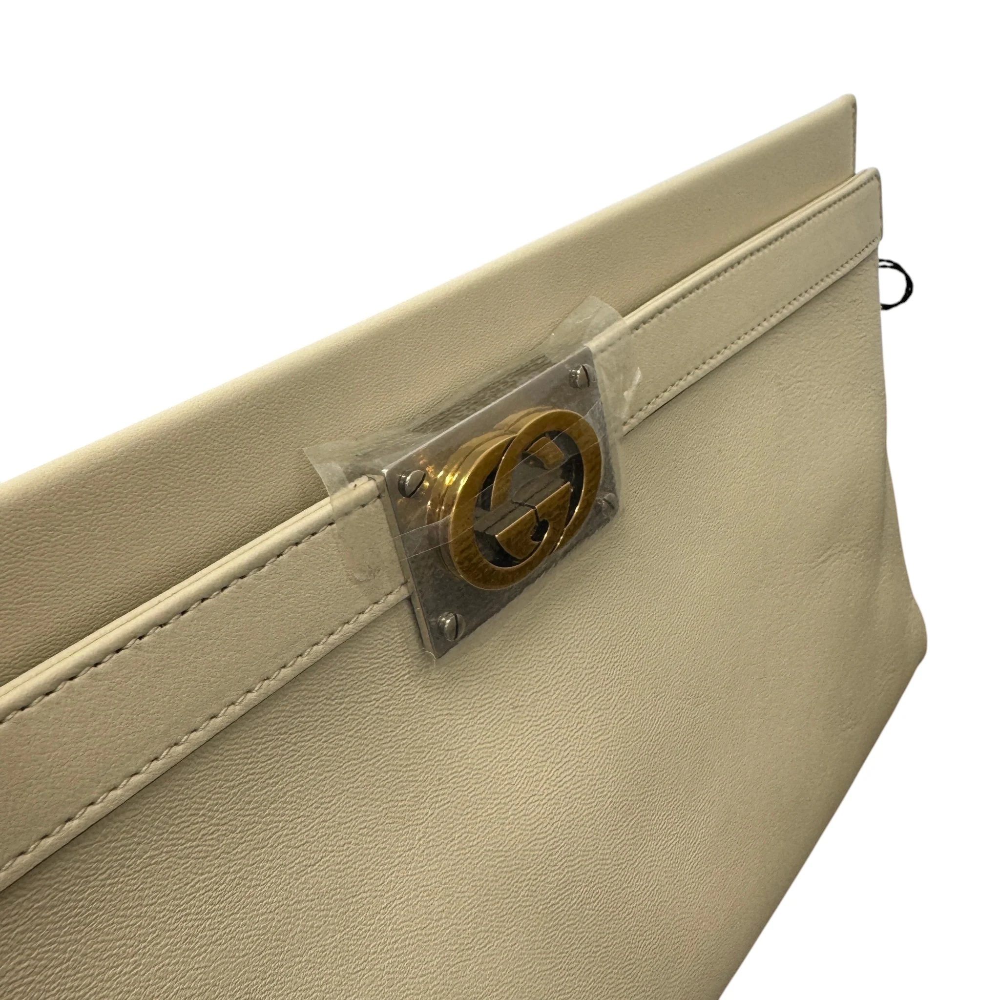 Women's Interlocking G Clutch Cream - Image 8