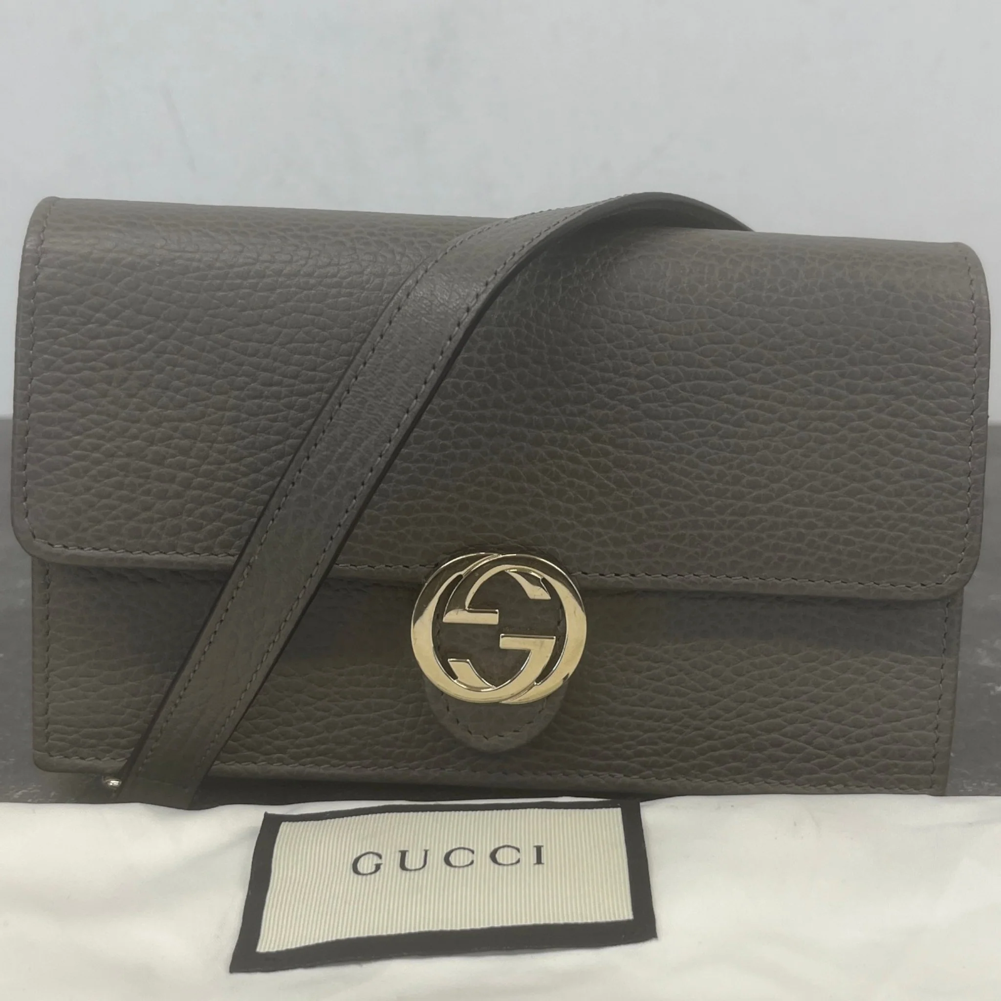 Women's Interlocking G Woc Bag Grey - Image 12