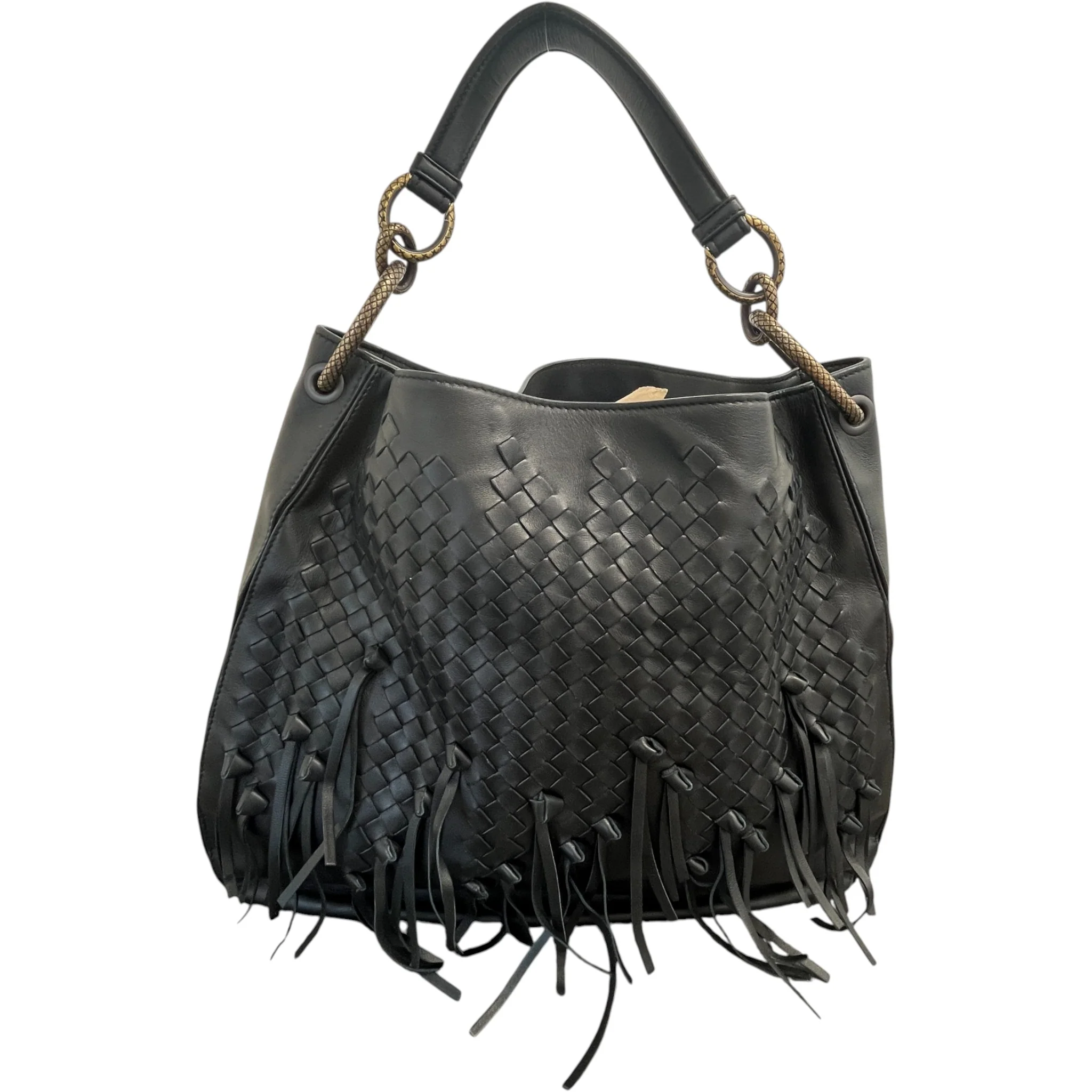 Women's Intrecciato Brio Loop Bag Black - Image 3
