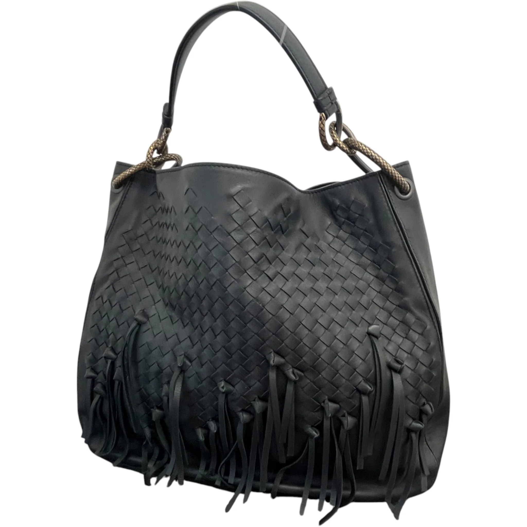 Women's Intrecciato Brio Loop Bag Black - Image 4