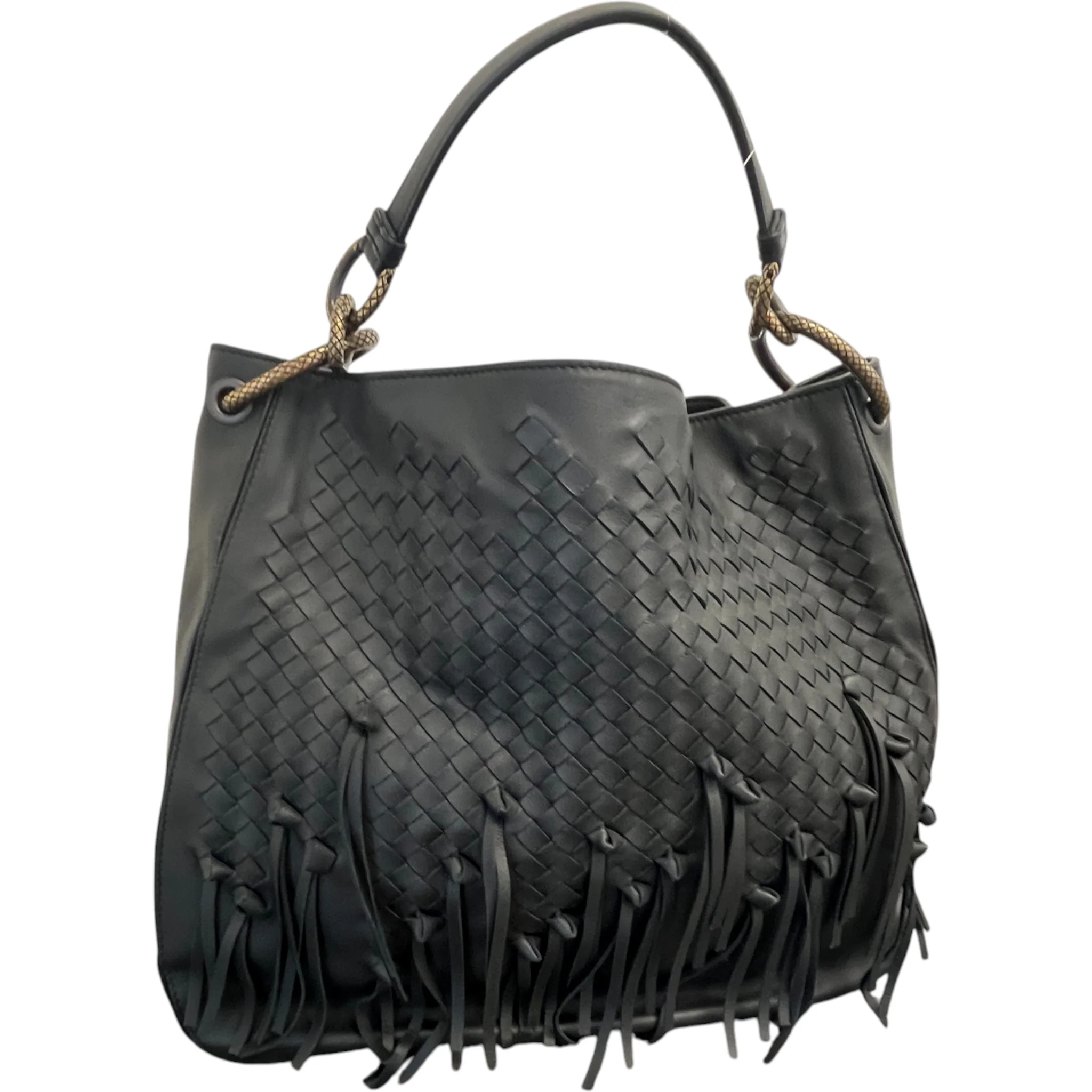 Women's Intrecciato Brio Loop Bag Black - Image 5