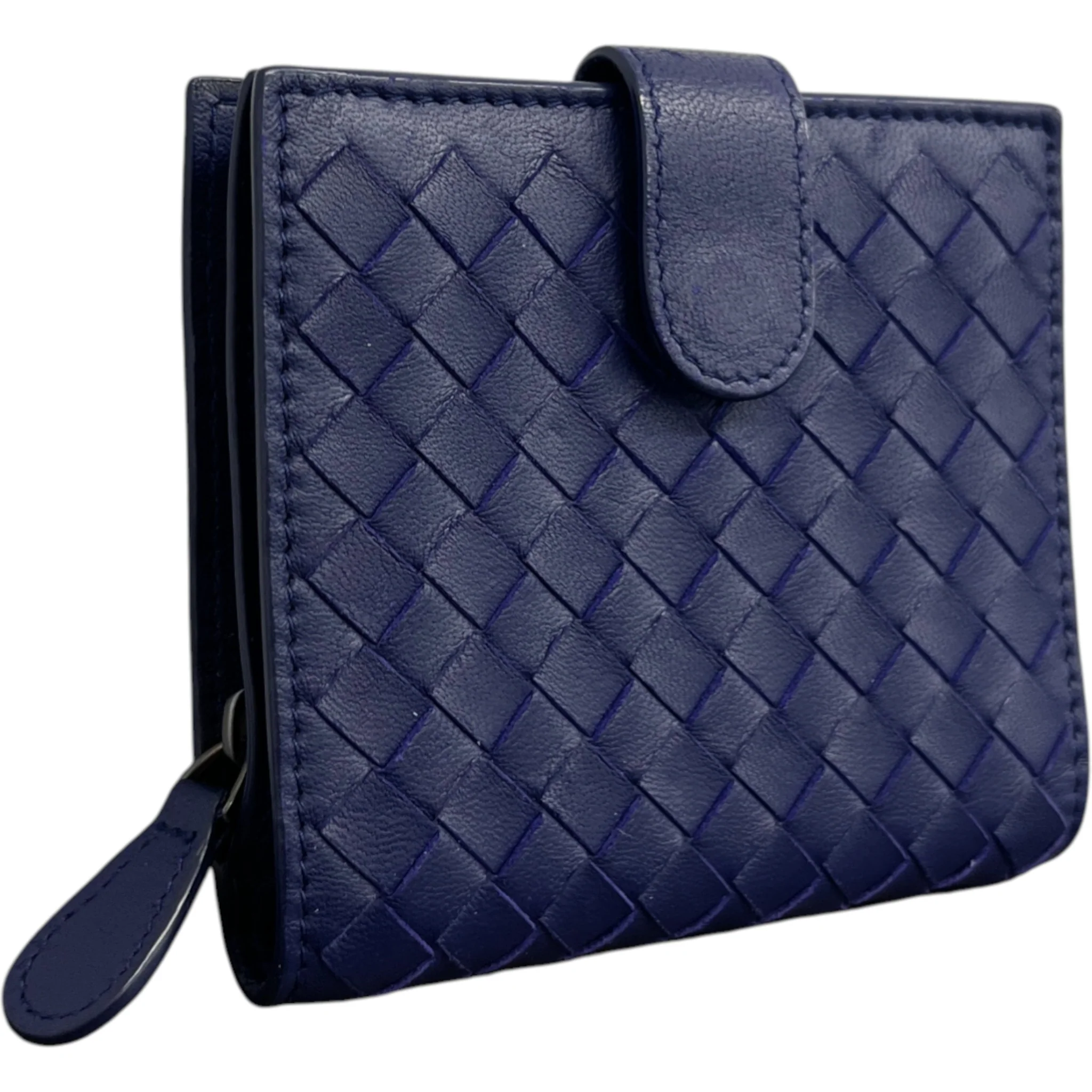 Women's Intrecciato Leather Purse Purple - Image 3