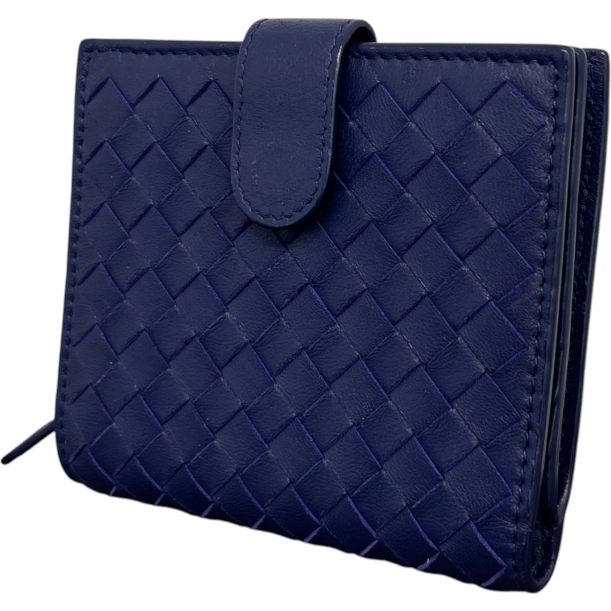 Women's Intrecciato Leather Purse Purple - Image 4