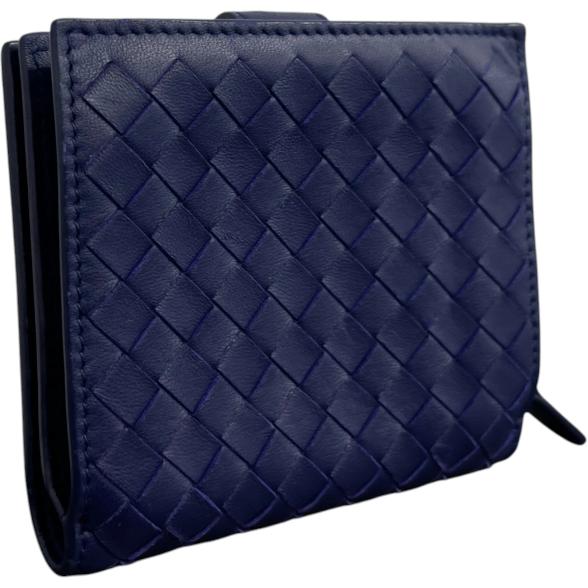 Women's Intrecciato Leather Purse Purple - Image 7