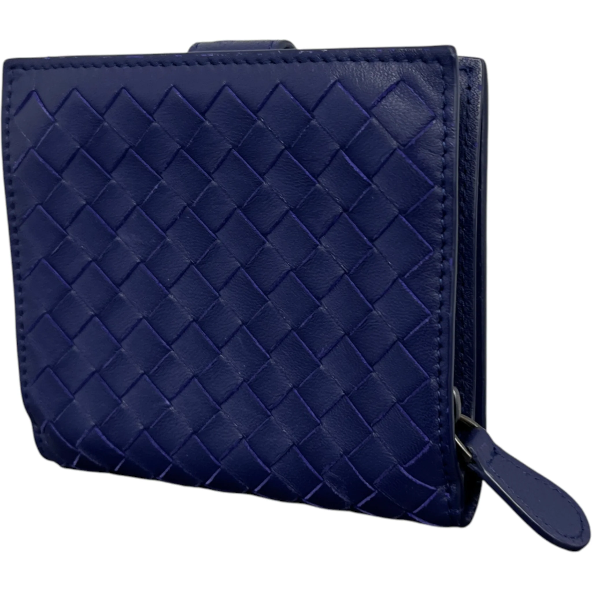Women's Intrecciato Leather Purse Purple - Image 8