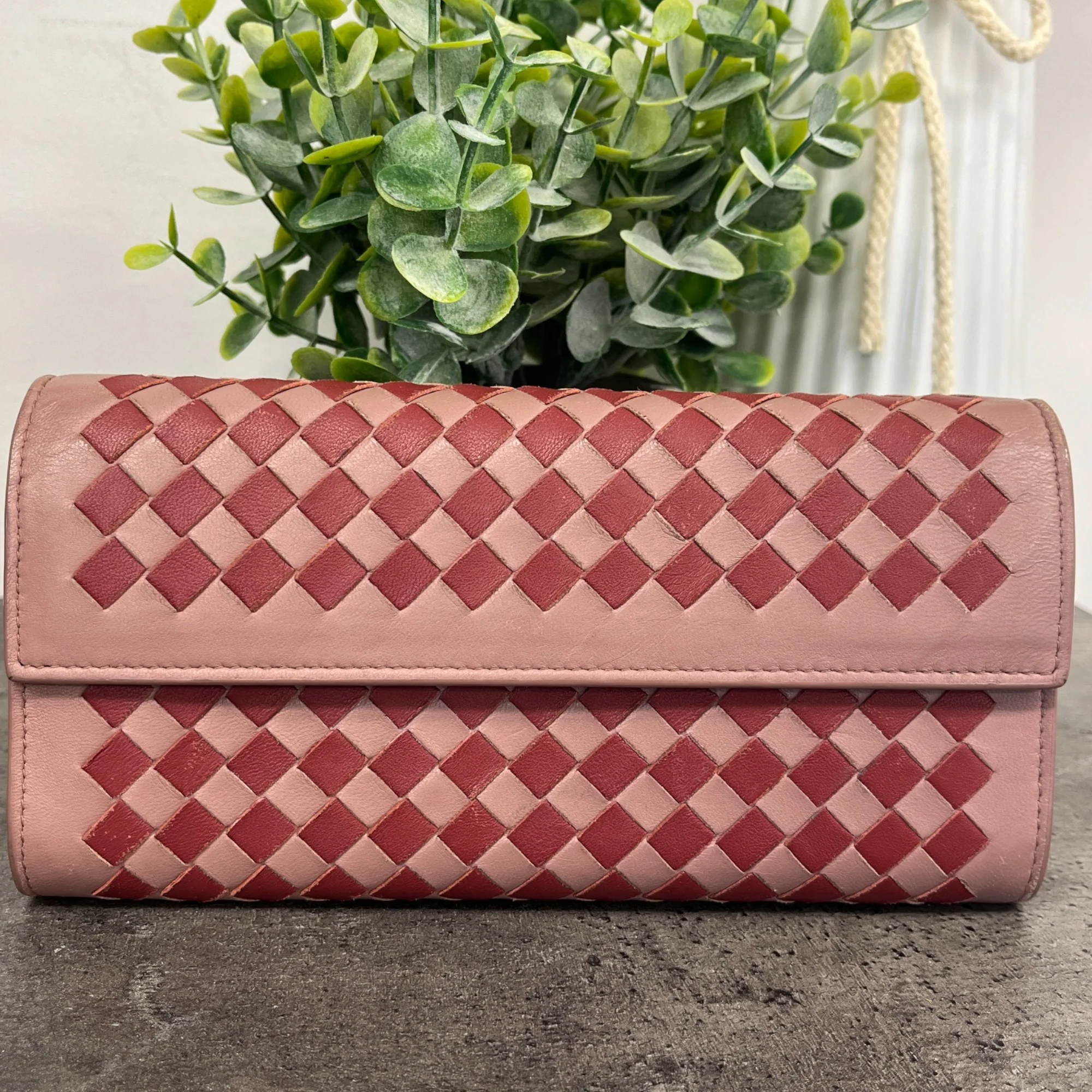 Women's Intrecciato Purse Pink - Image 6