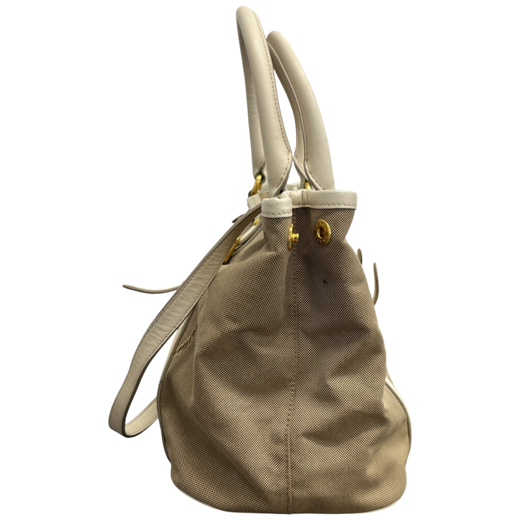 Women's Jacquard Logo Tote Bag Beige - Image 6