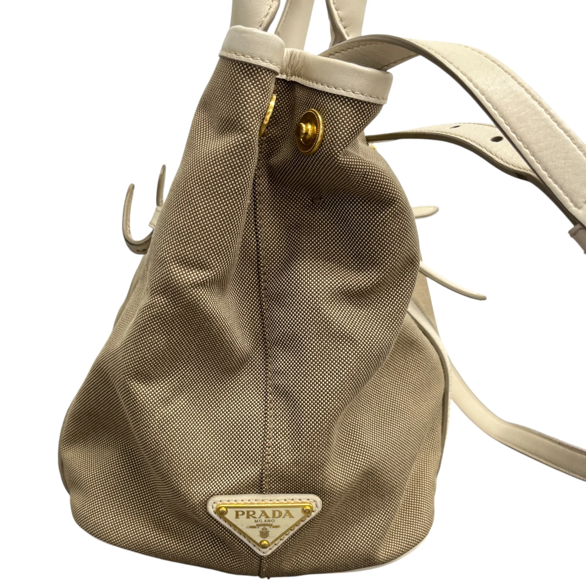 Women's Jacquard Logo Tote Bag Beige - Image 7