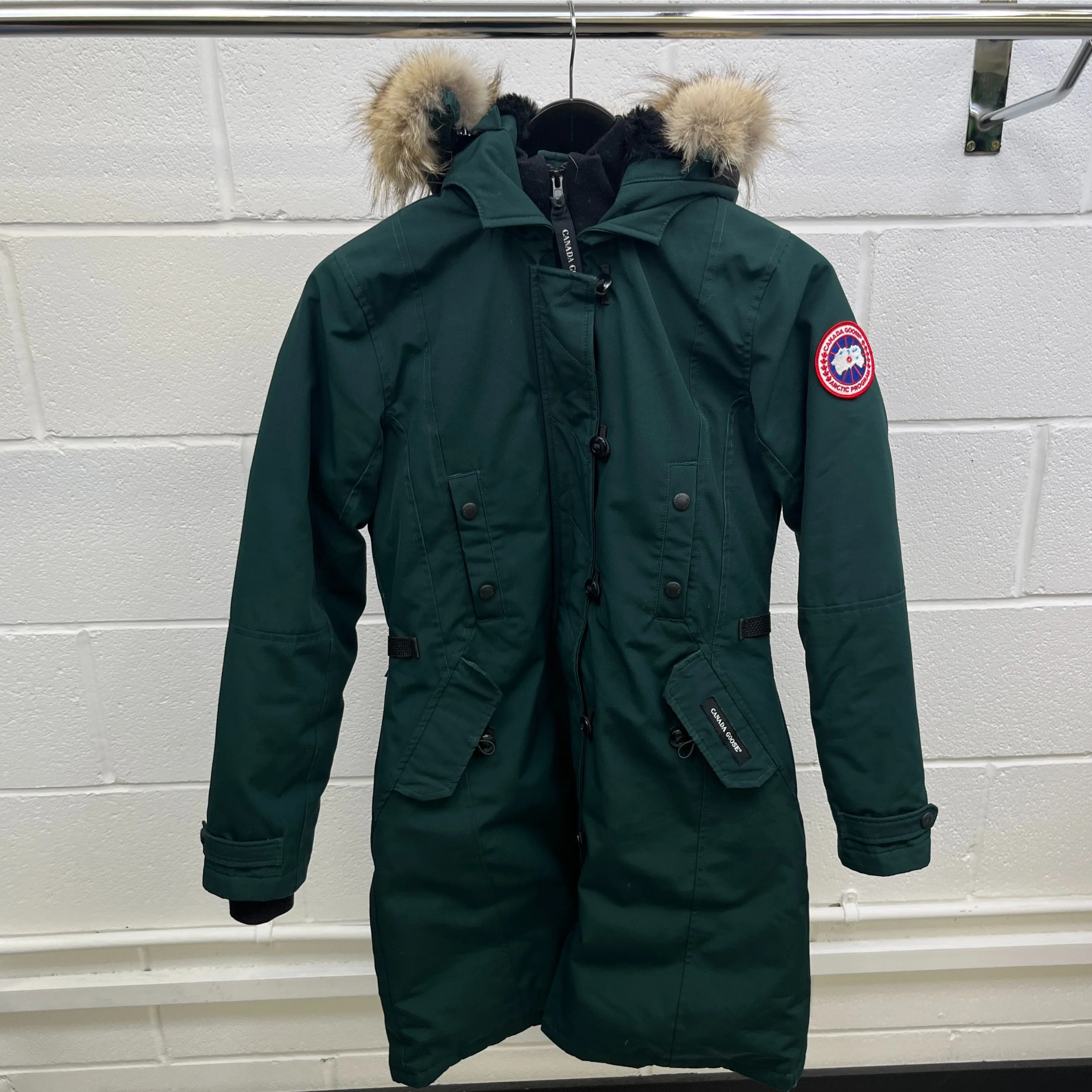 Women's Kensington Parka Down Jacket Green Size XS - Image 10