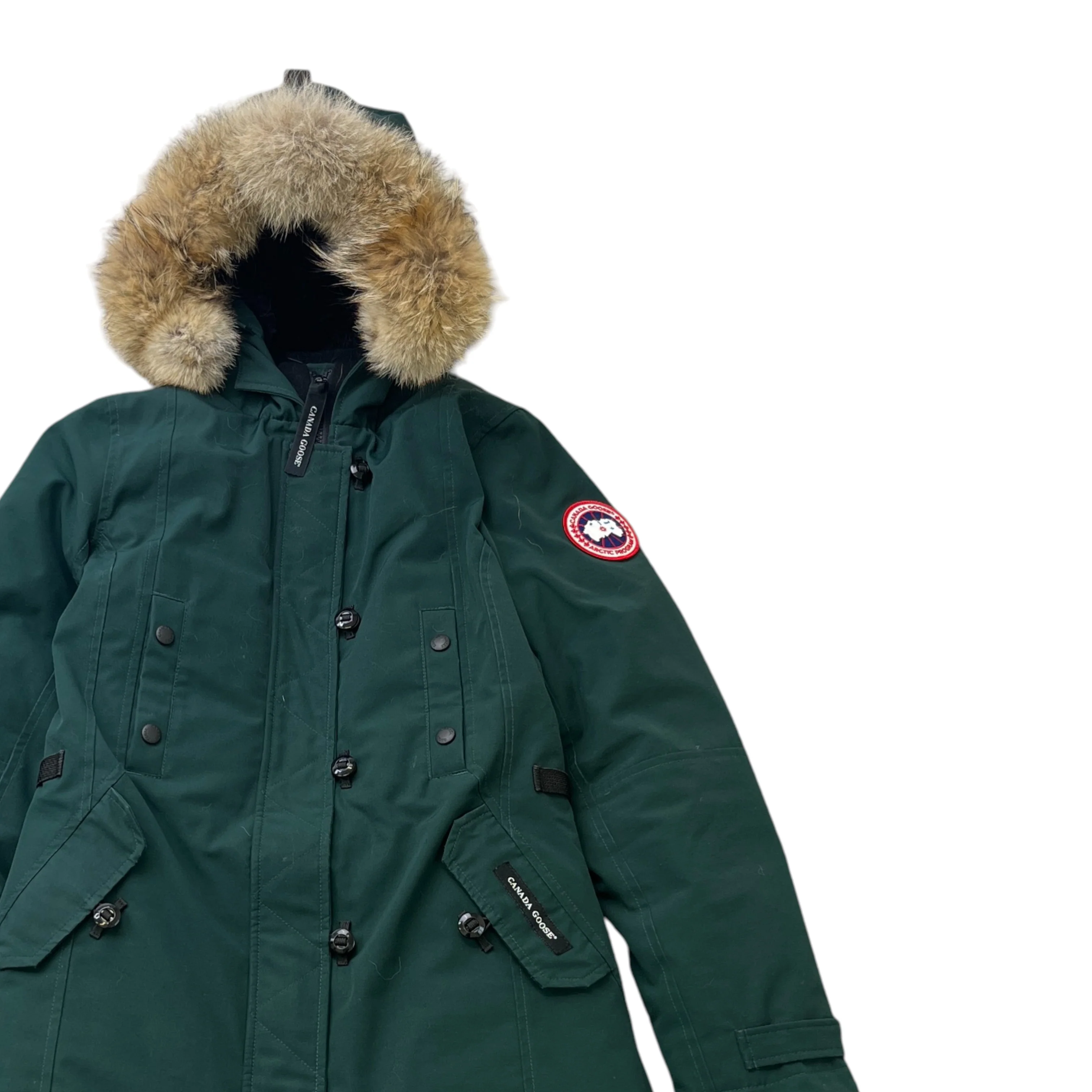 Women's Kensington Parka Down Jacket Green Size XS - Image 3