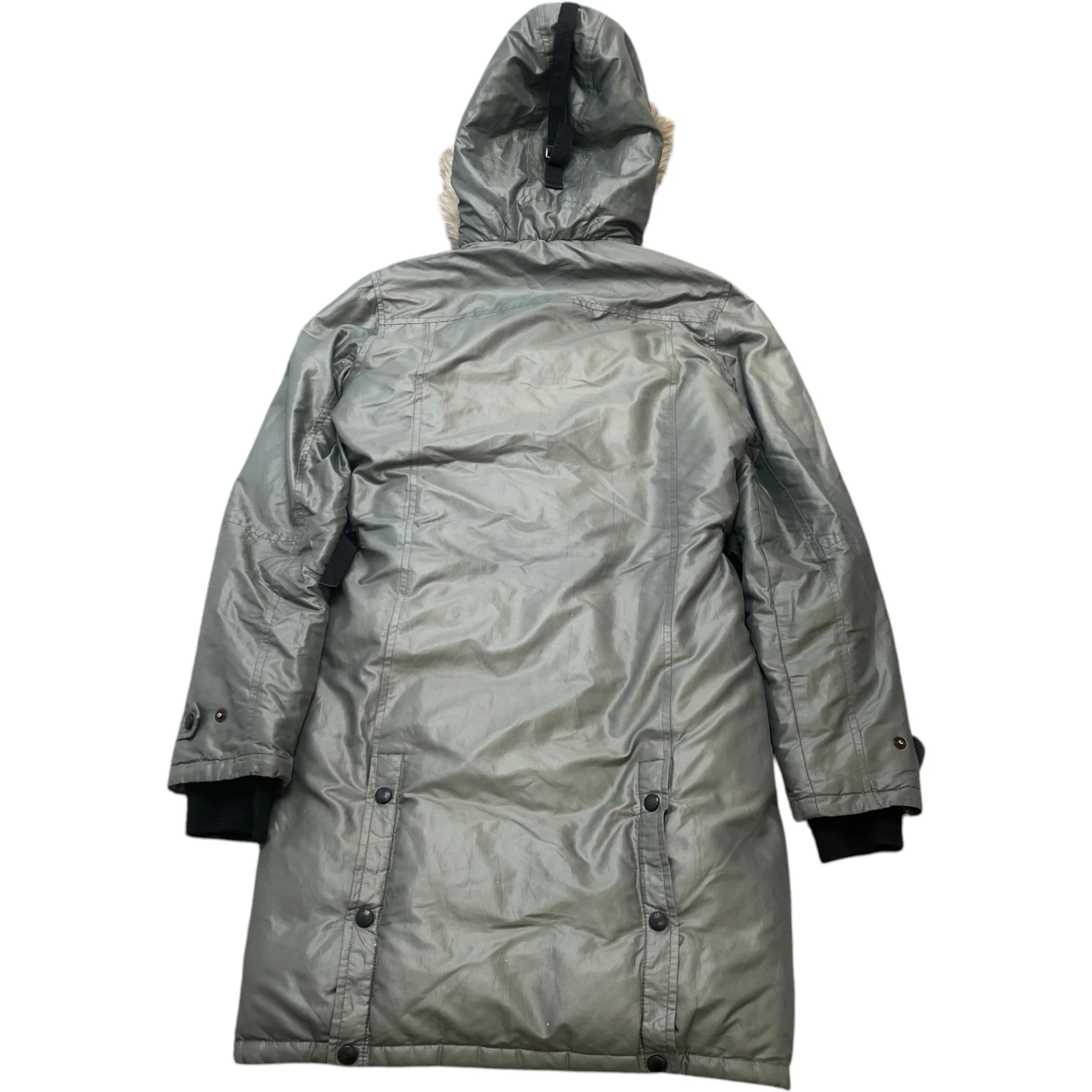 Women's Kensington Parka Down Jacket Grey Size S - Image 2
