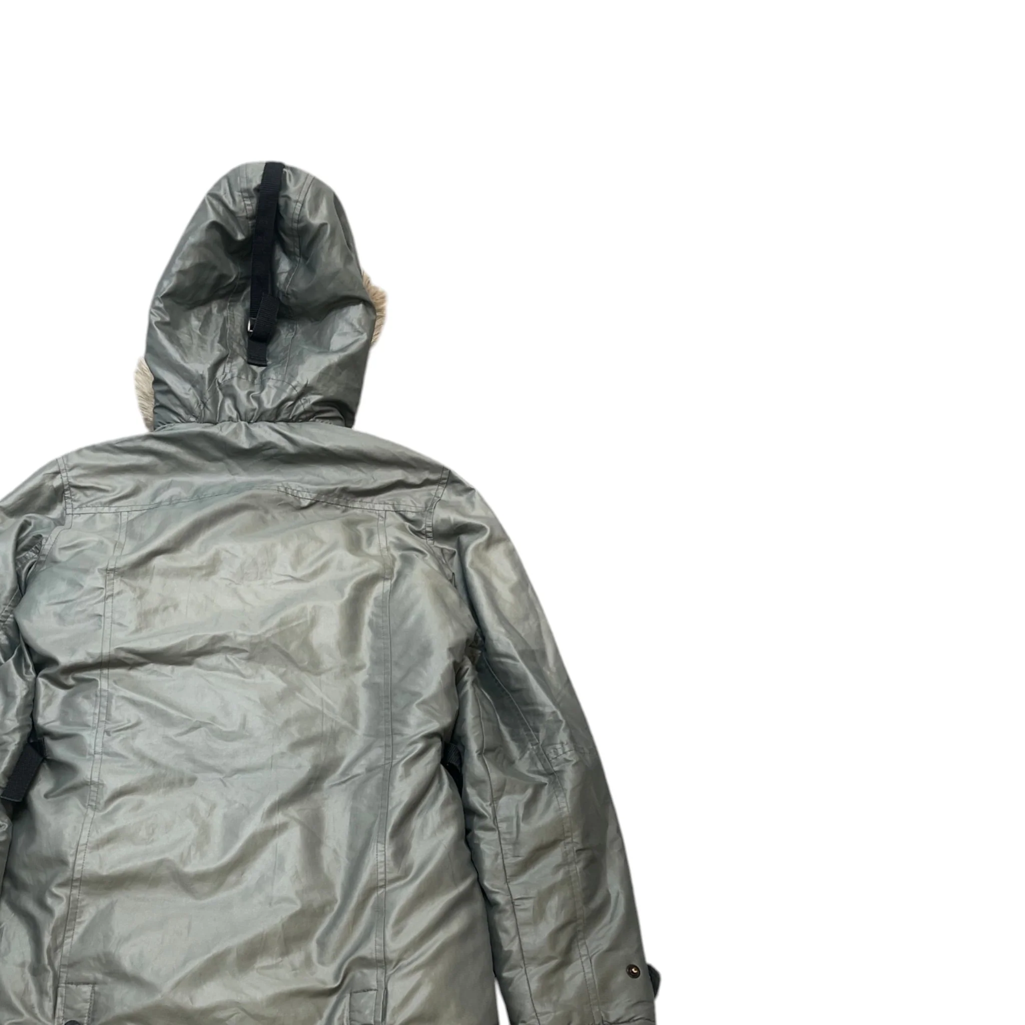 Women's Kensington Parka Down Jacket Grey Size S - Image 4