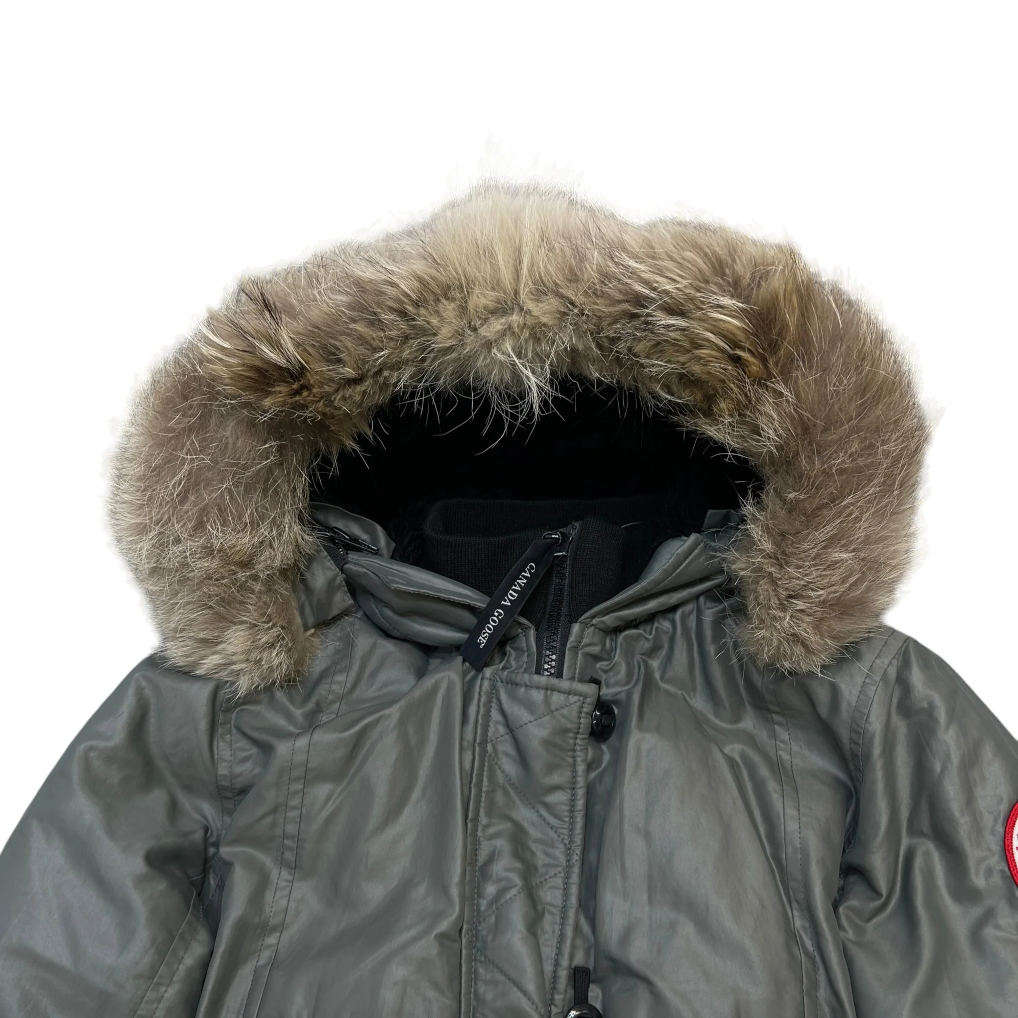 Women's Kensington Parka Down Jacket Grey Size S - Image 6