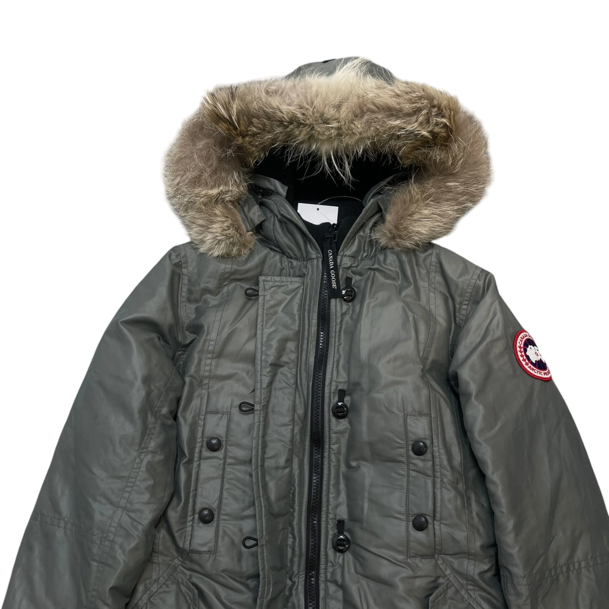 Women's Kensington Parka Down Jacket Grey Size S - Image 7