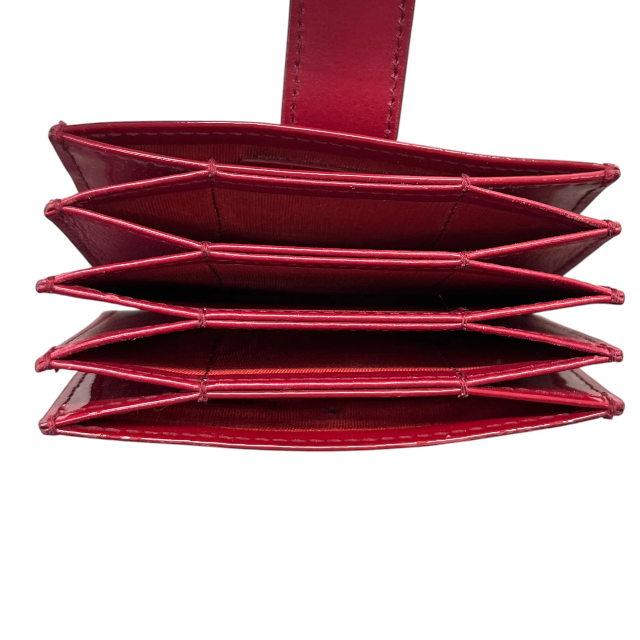 Women's Lady Dior 5-Gusset Card Holder Red - Image 10