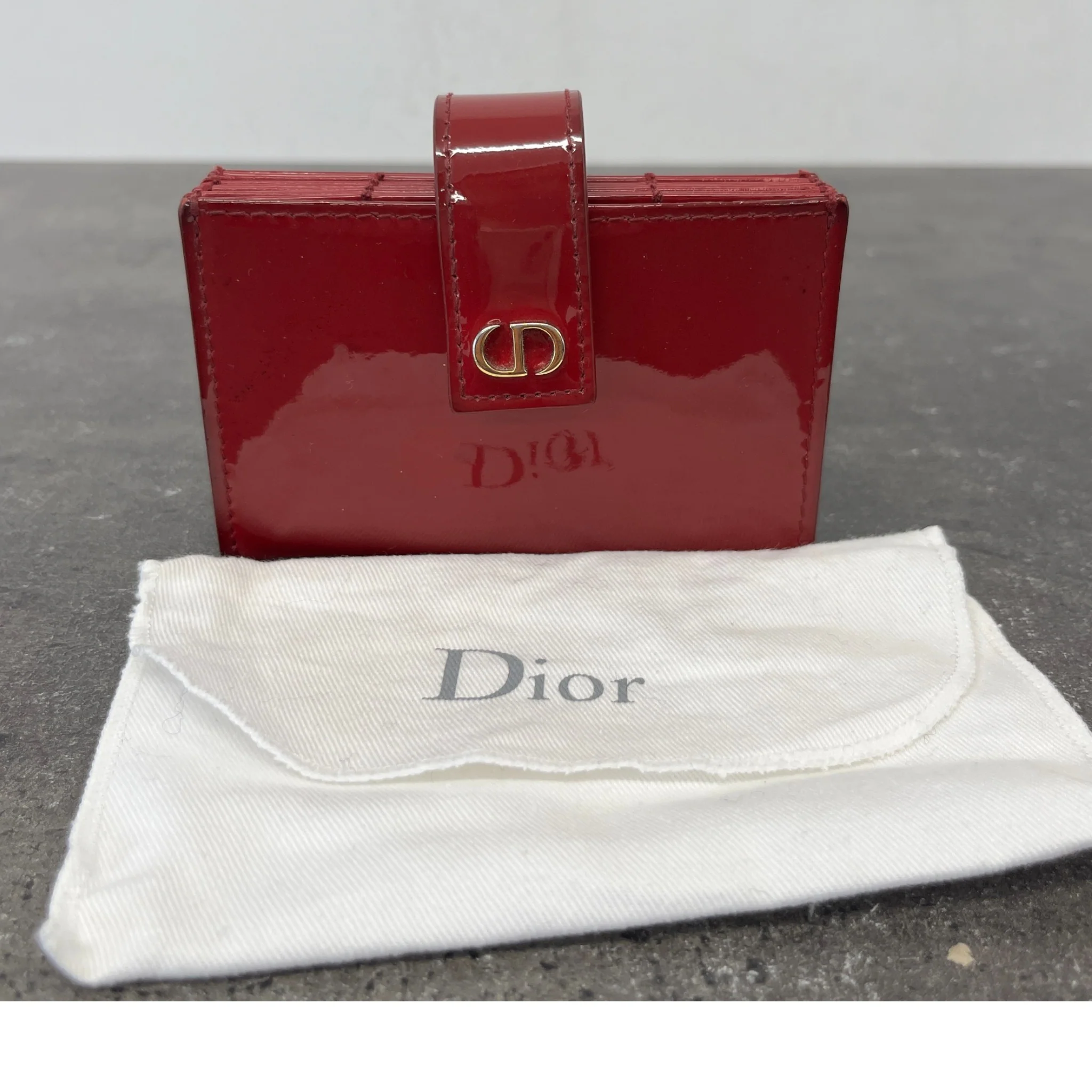 Women's Lady Dior 5-Gusset Card Holder Red - Image 11