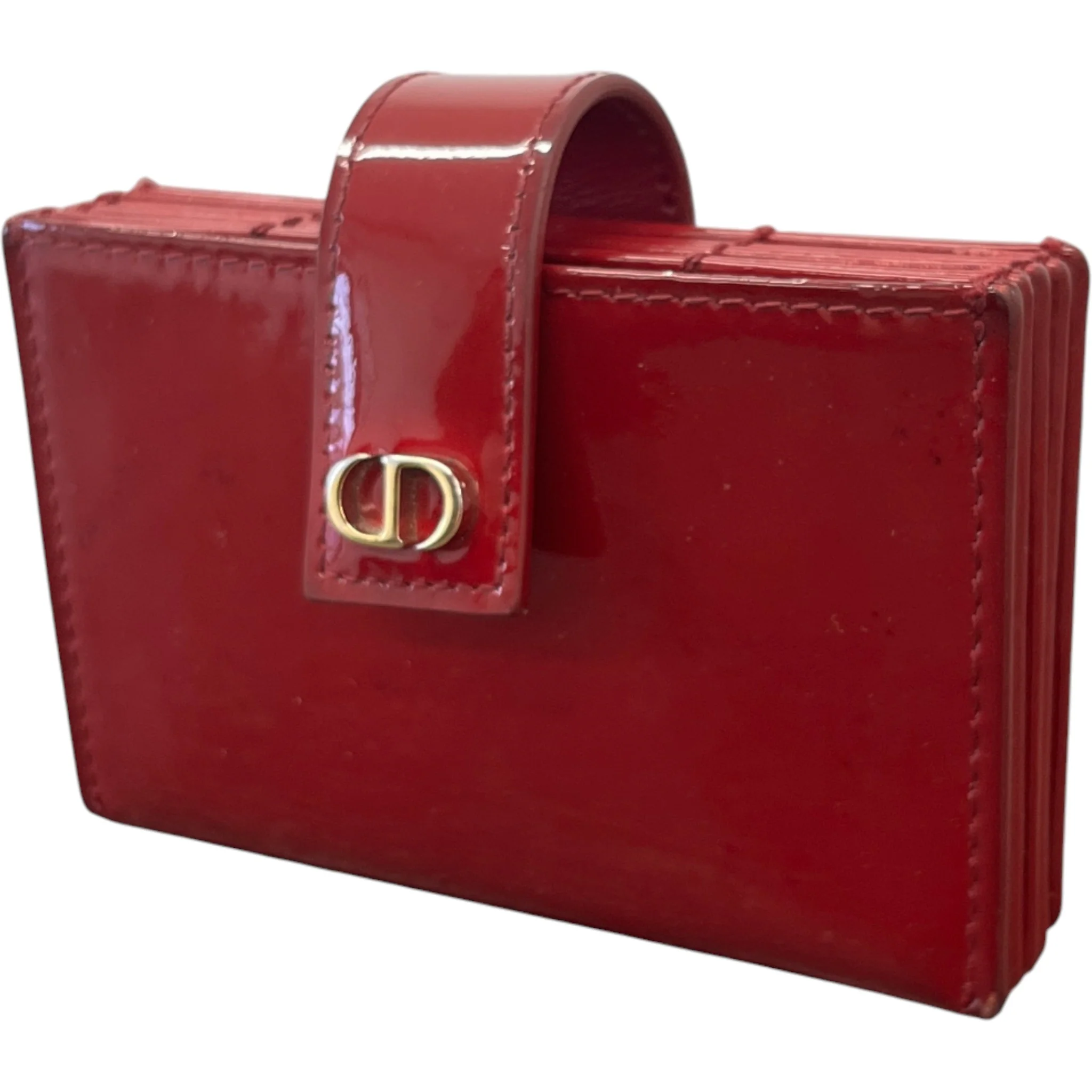 Women's Lady Dior 5-Gusset Card Holder Red - Image 3
