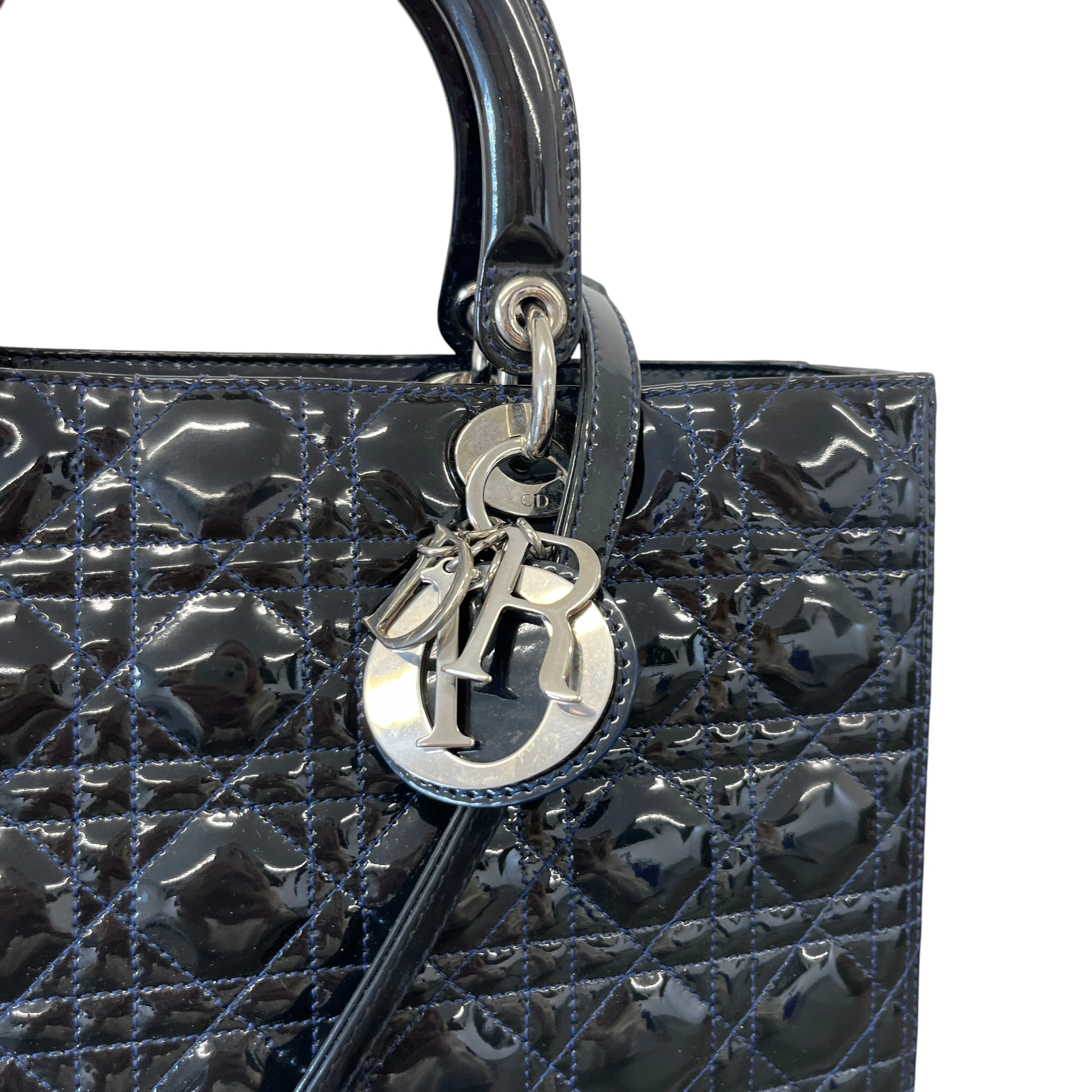 Women's Lady Dior Large Bag Black - Image 11
