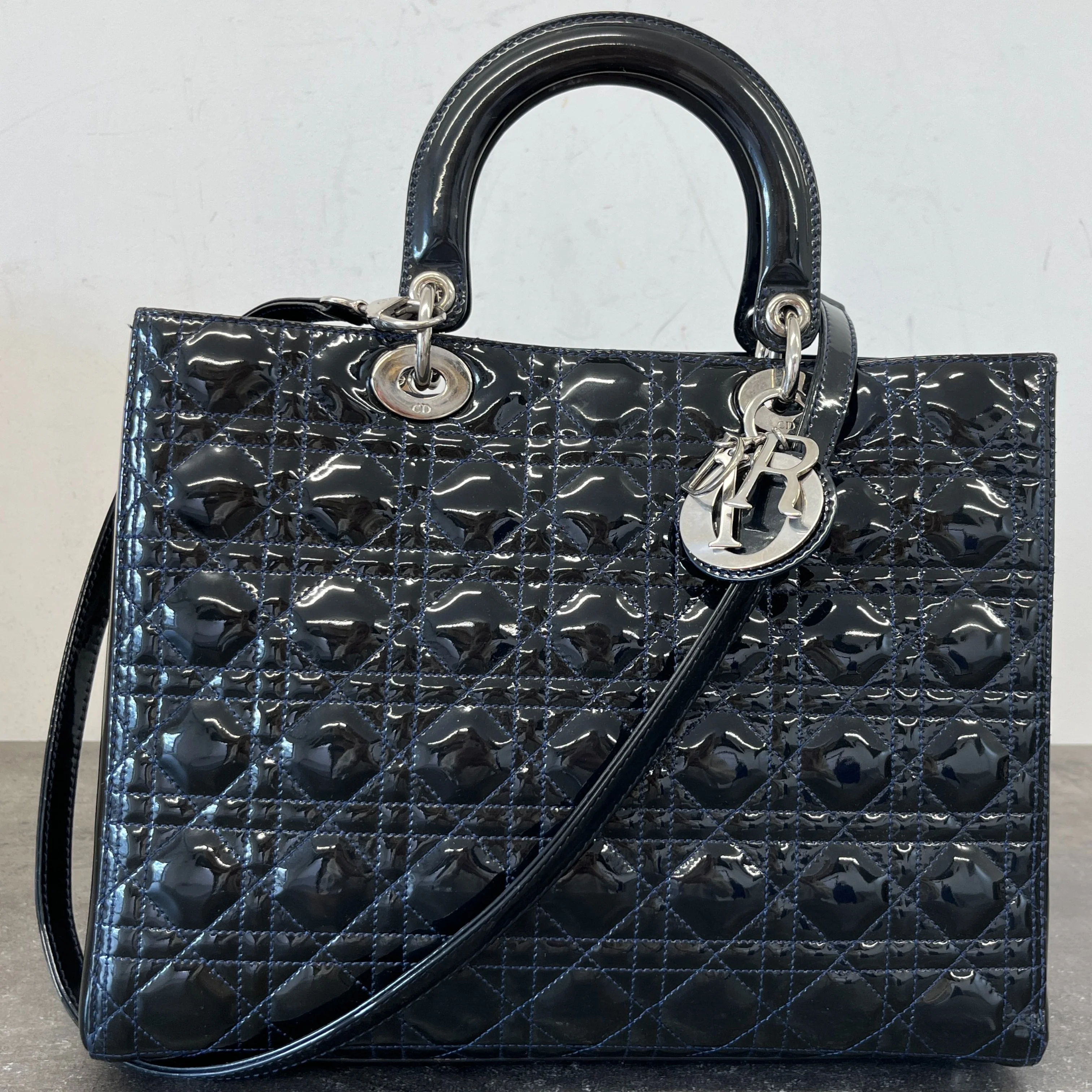 Women's Lady Dior Large Bag Black - Image 14