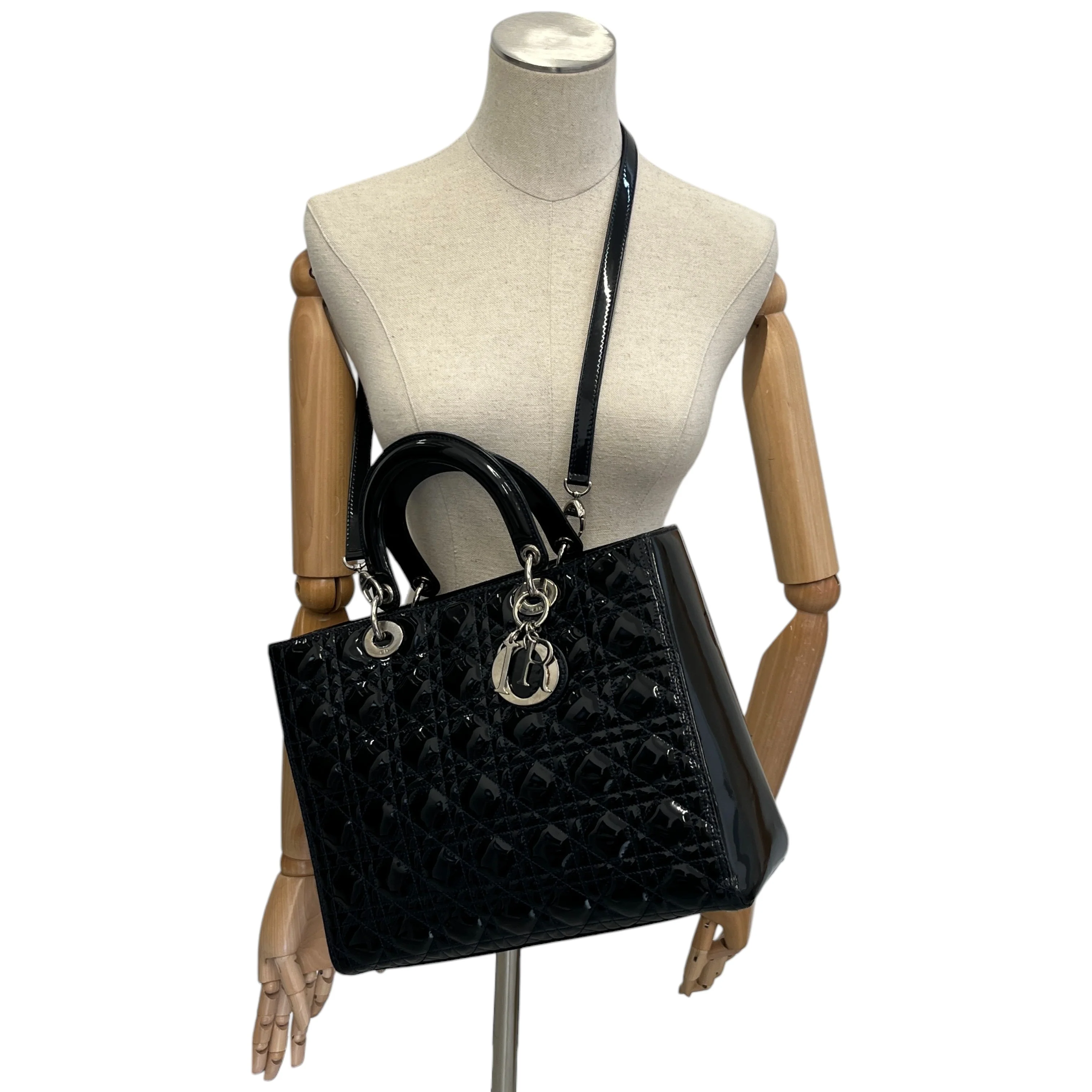 Women's Lady Dior Large Bag Black - Image 2