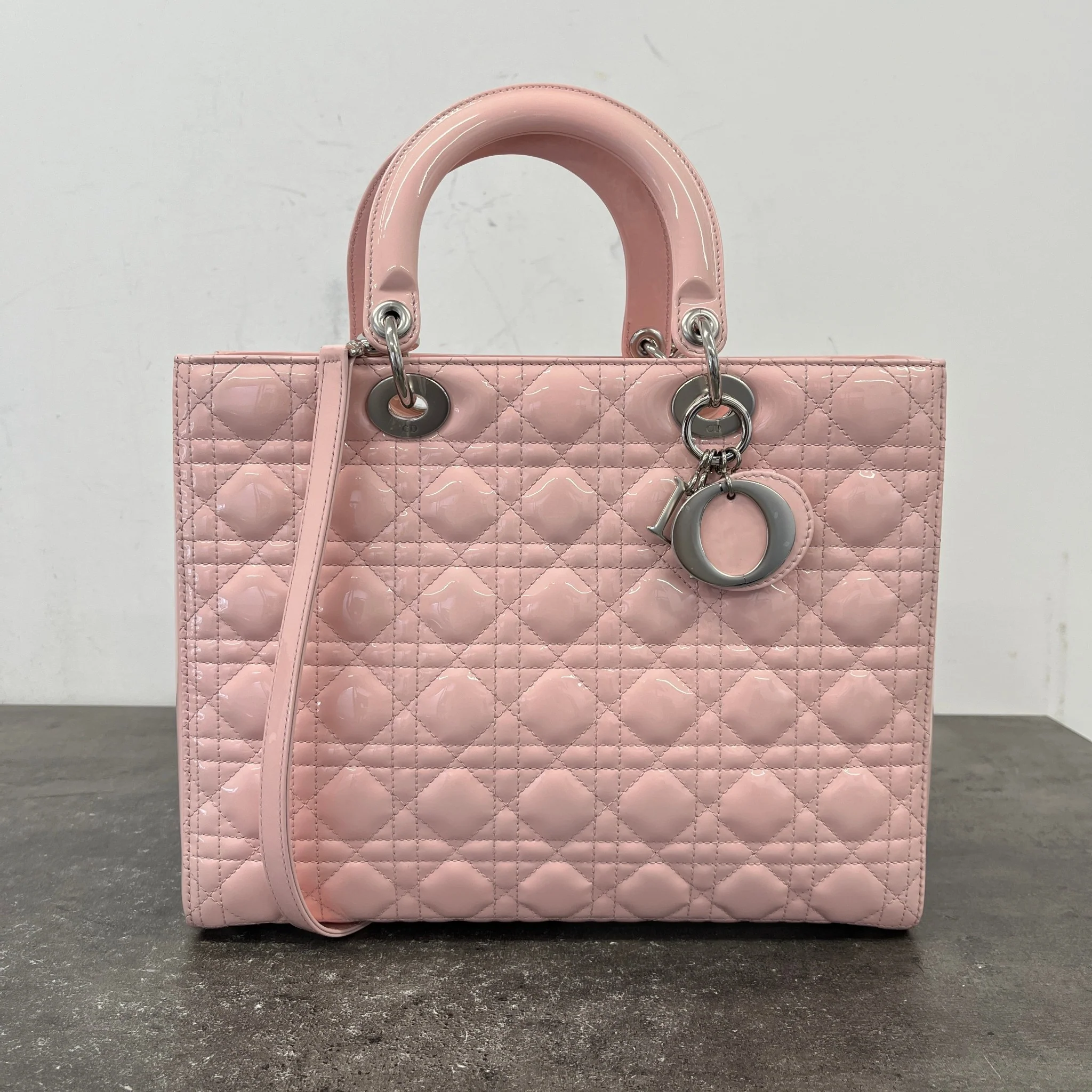 Women's Lady Dior Large Handbag Pink - Image 10