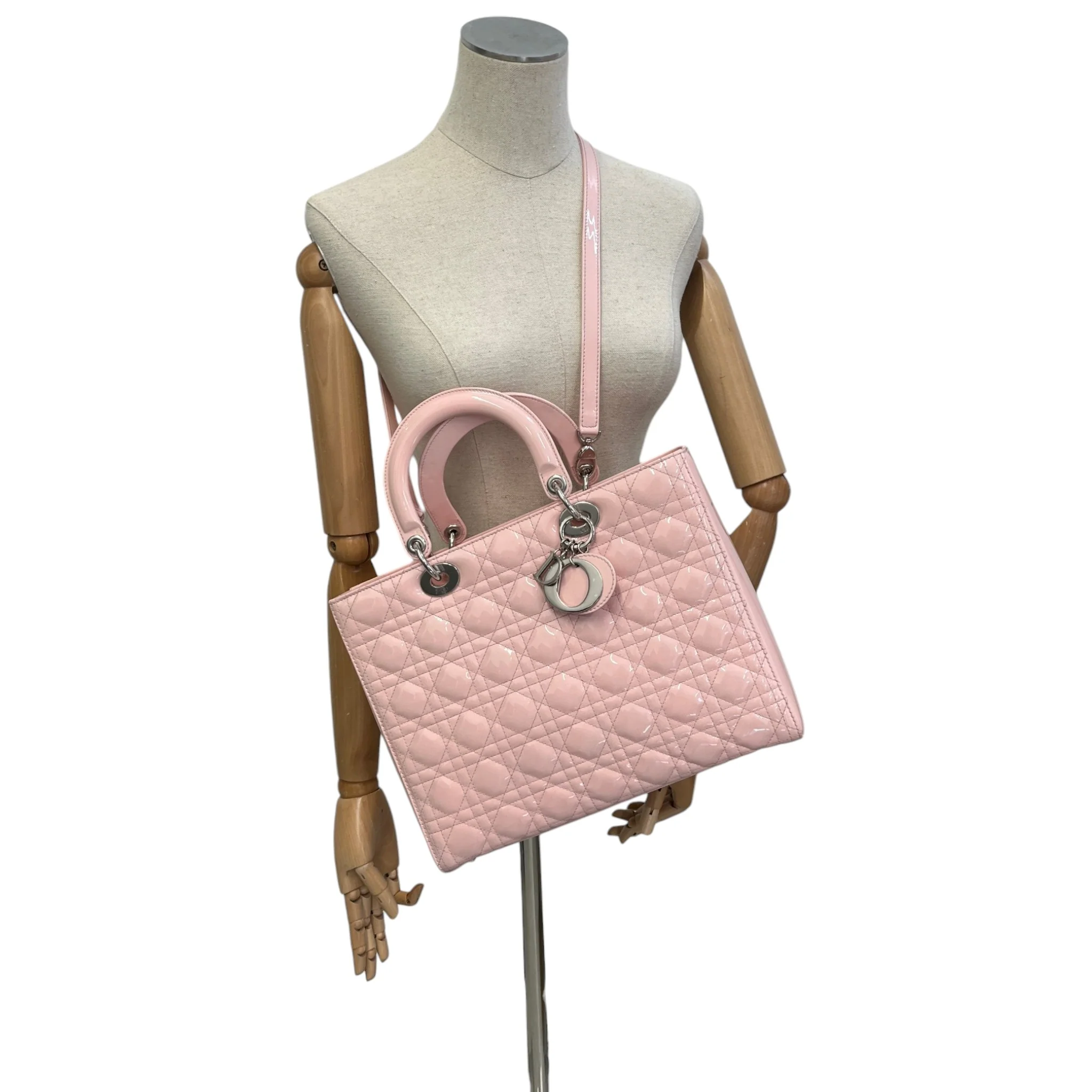 Women's Lady Dior Large Handbag Pink - Image 2