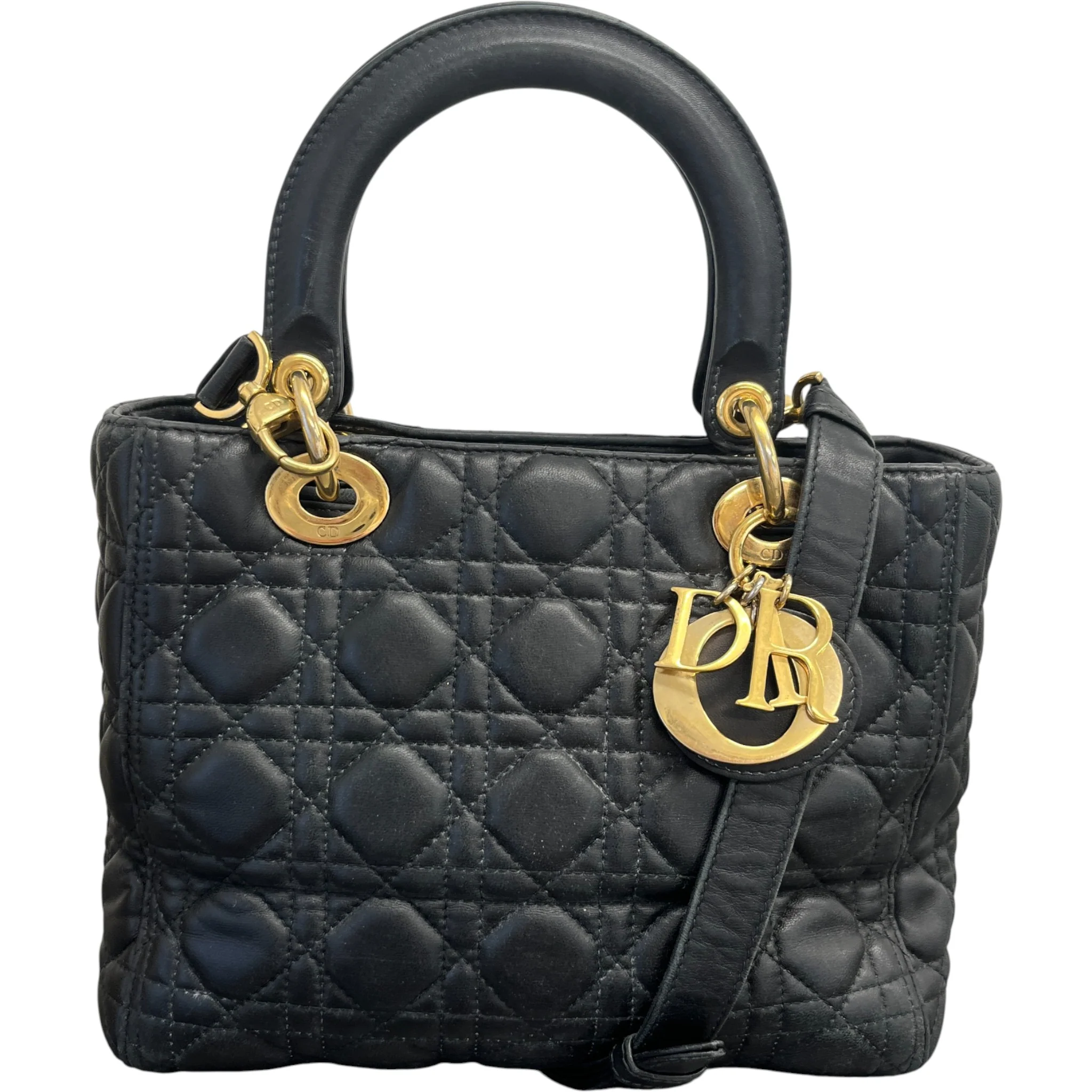 Women's Lady Dior Medium Bag Black