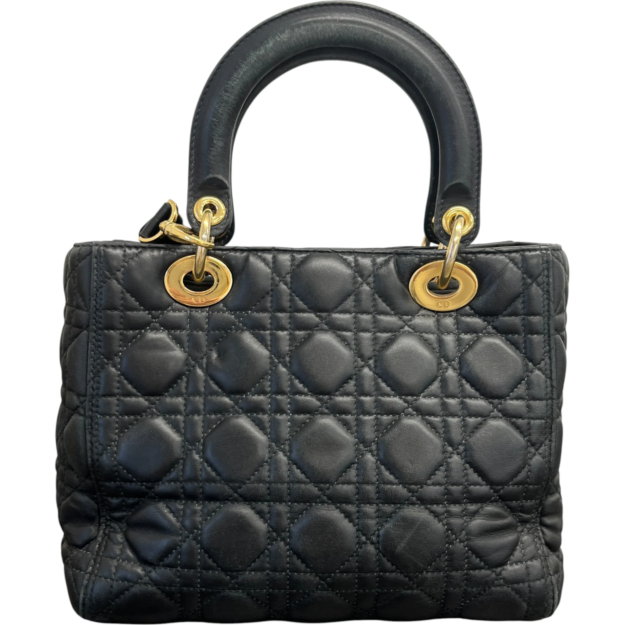 Women's Lady Dior Medium Bag Black - Image 3