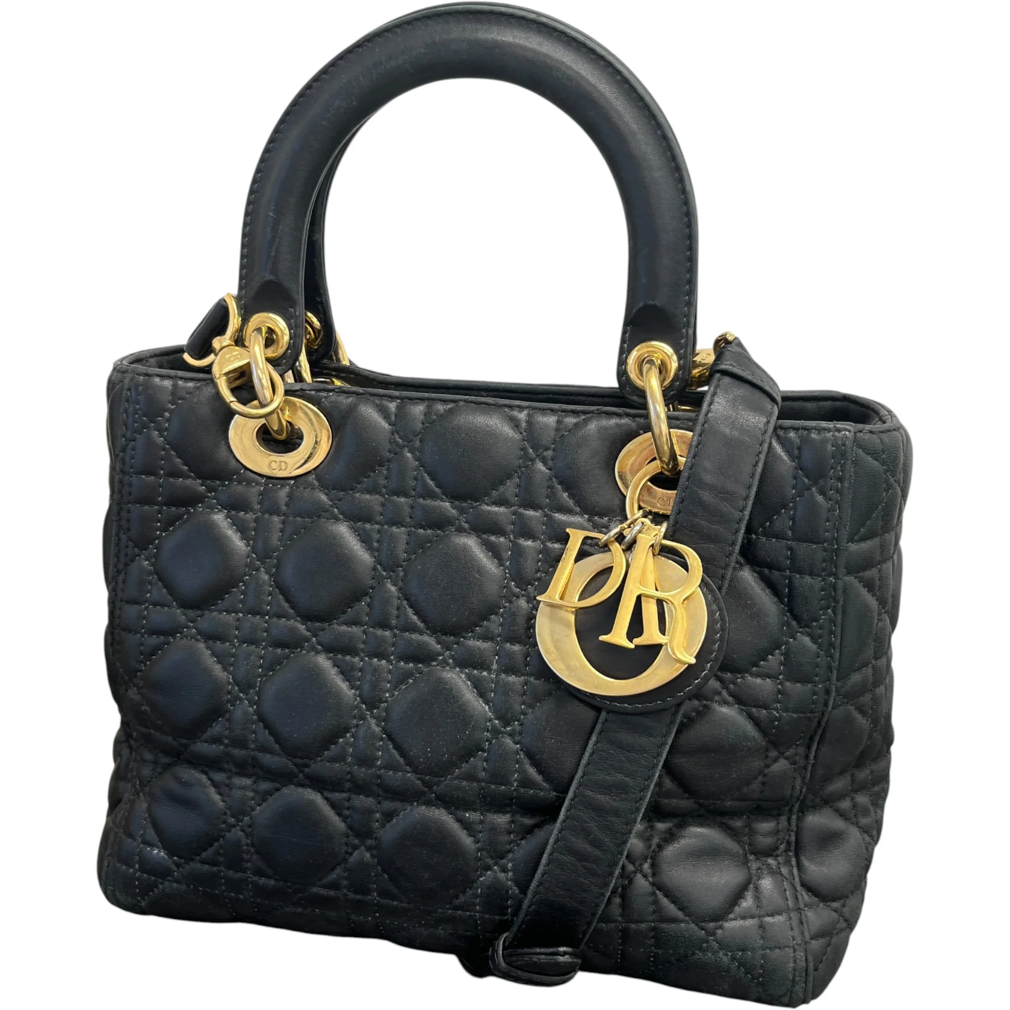 Women's Lady Dior Medium Bag Black - Image 4