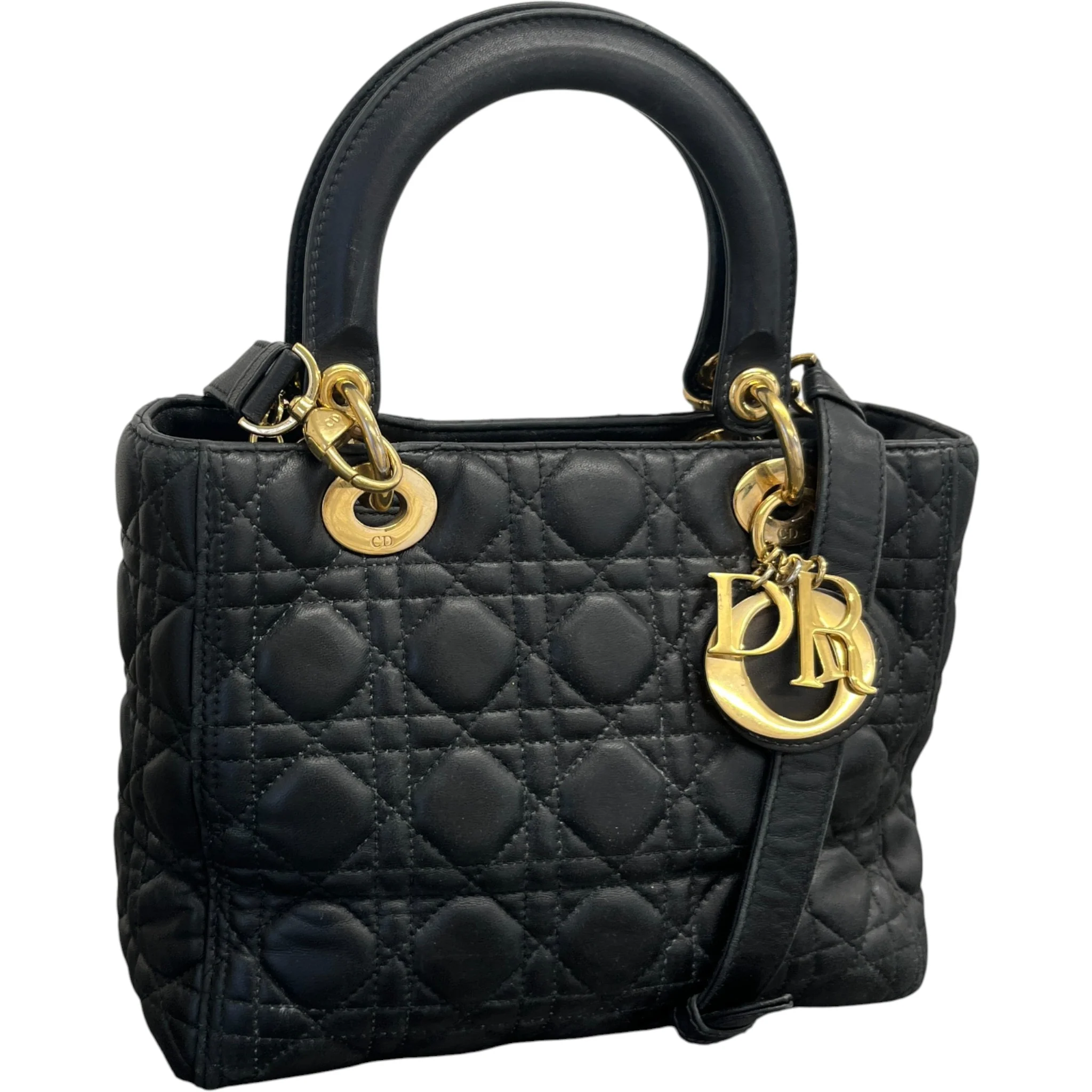 Women's Lady Dior Medium Bag Black - Image 5