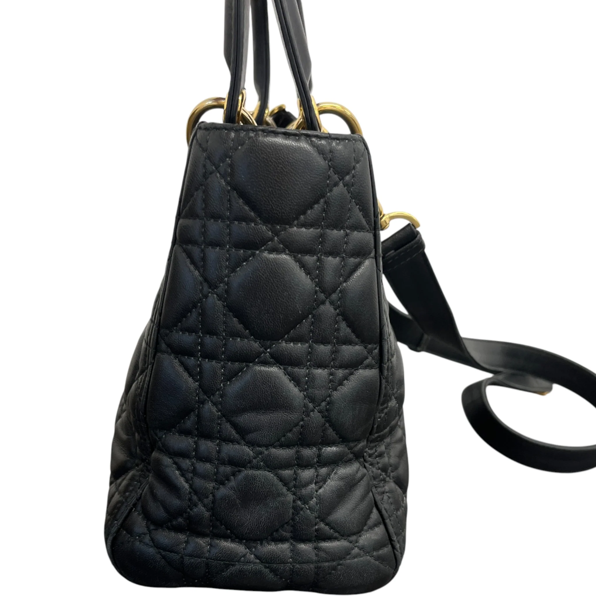 Women's Lady Dior Medium Bag Black - Image 6