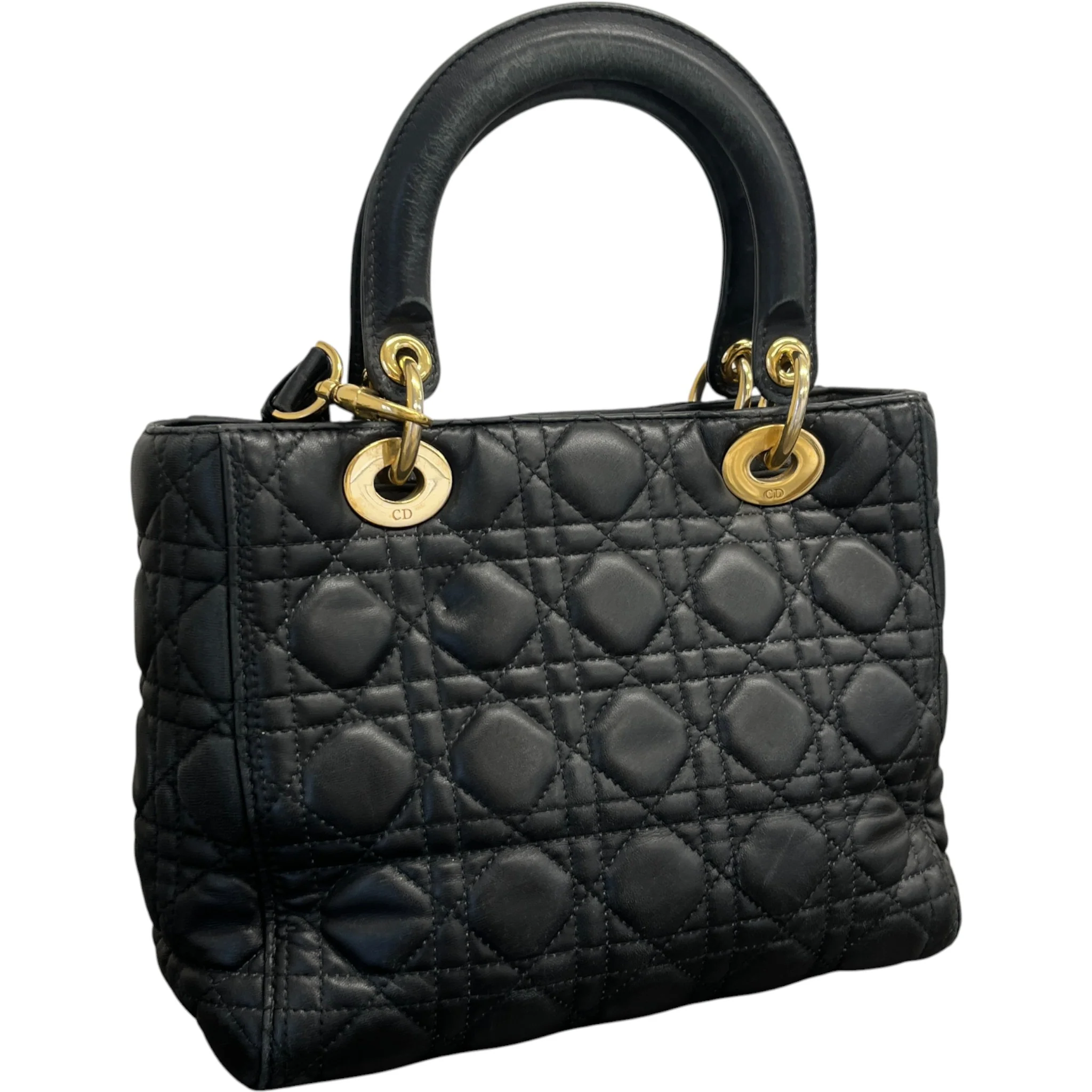 Women's Lady Dior Medium Bag Black - Image 8